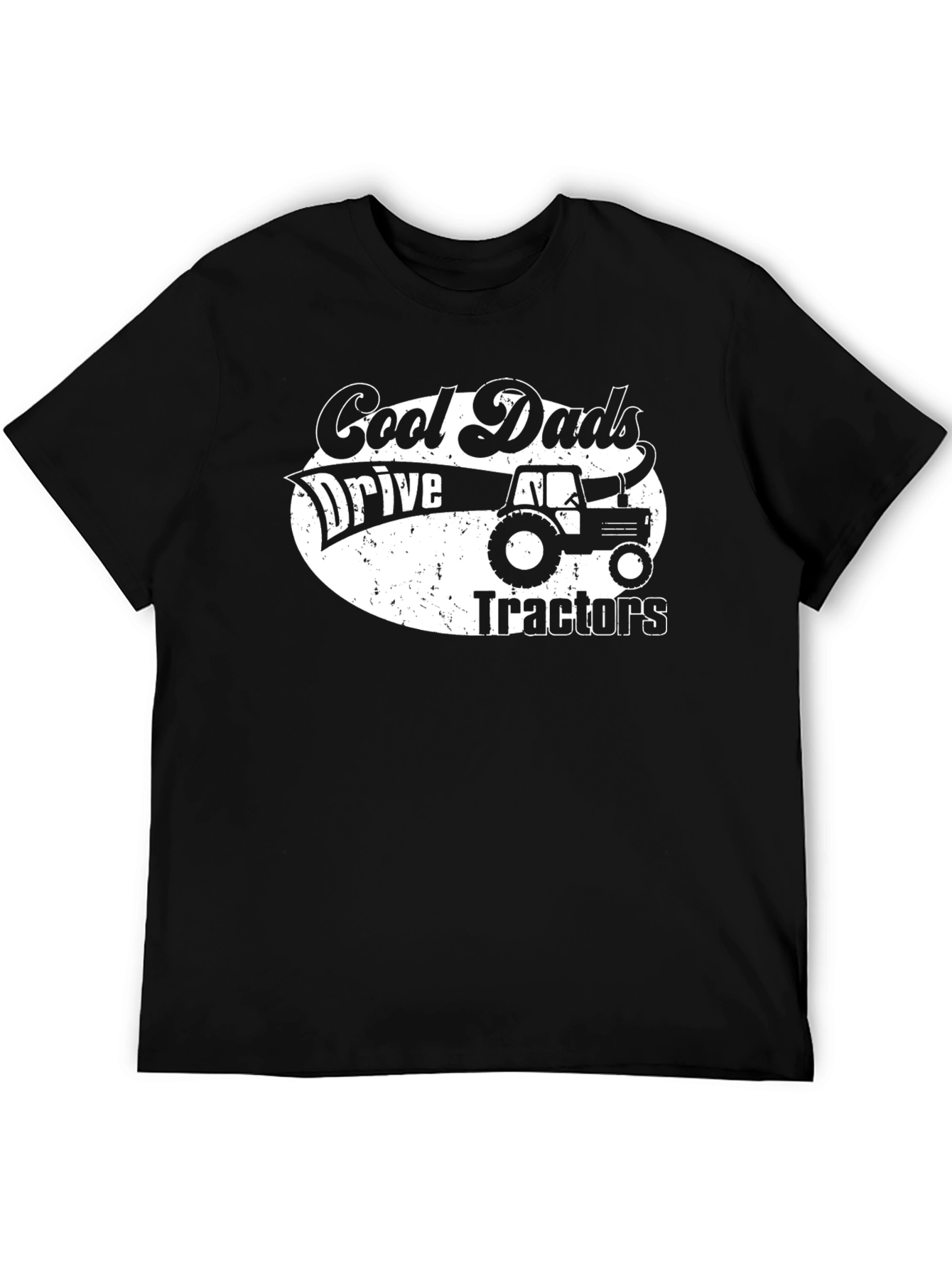 Black Cool Dads Tractor Graphic T-Shirt - Black view 5