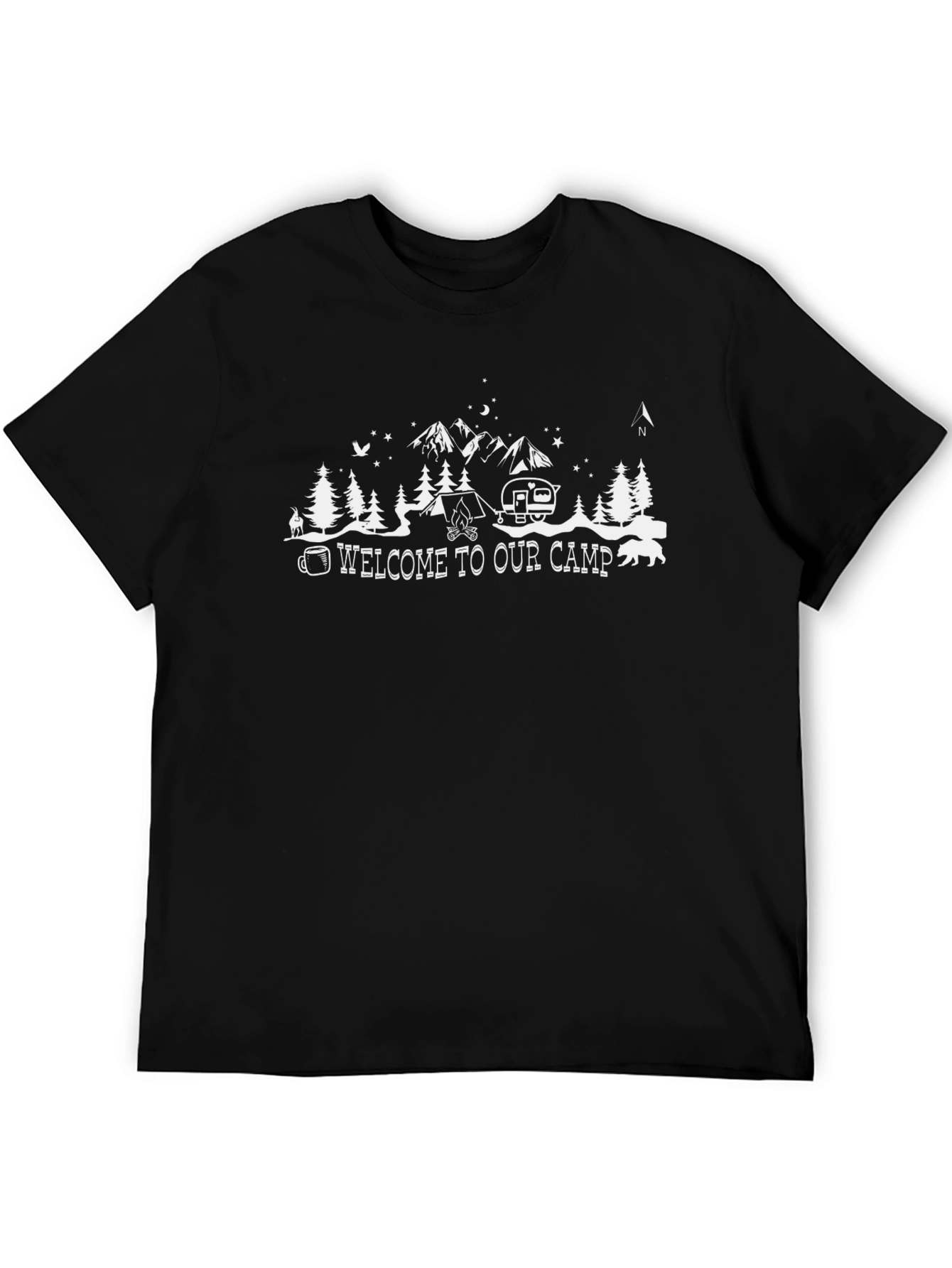 Black Welcome to Our Camp Black T-Shirt view 5