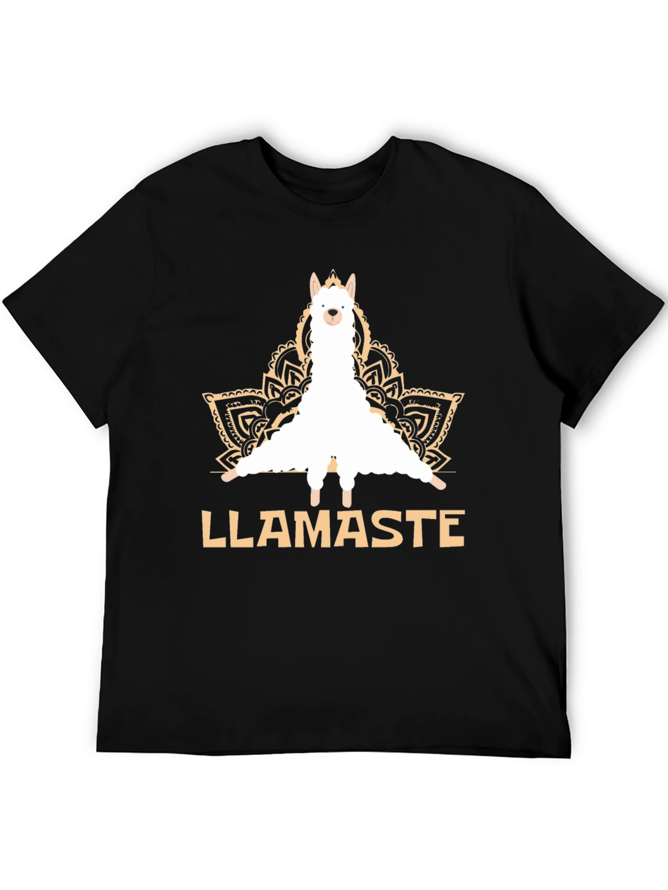 Black Llamaste Men's Graphic T-Shirt view 5