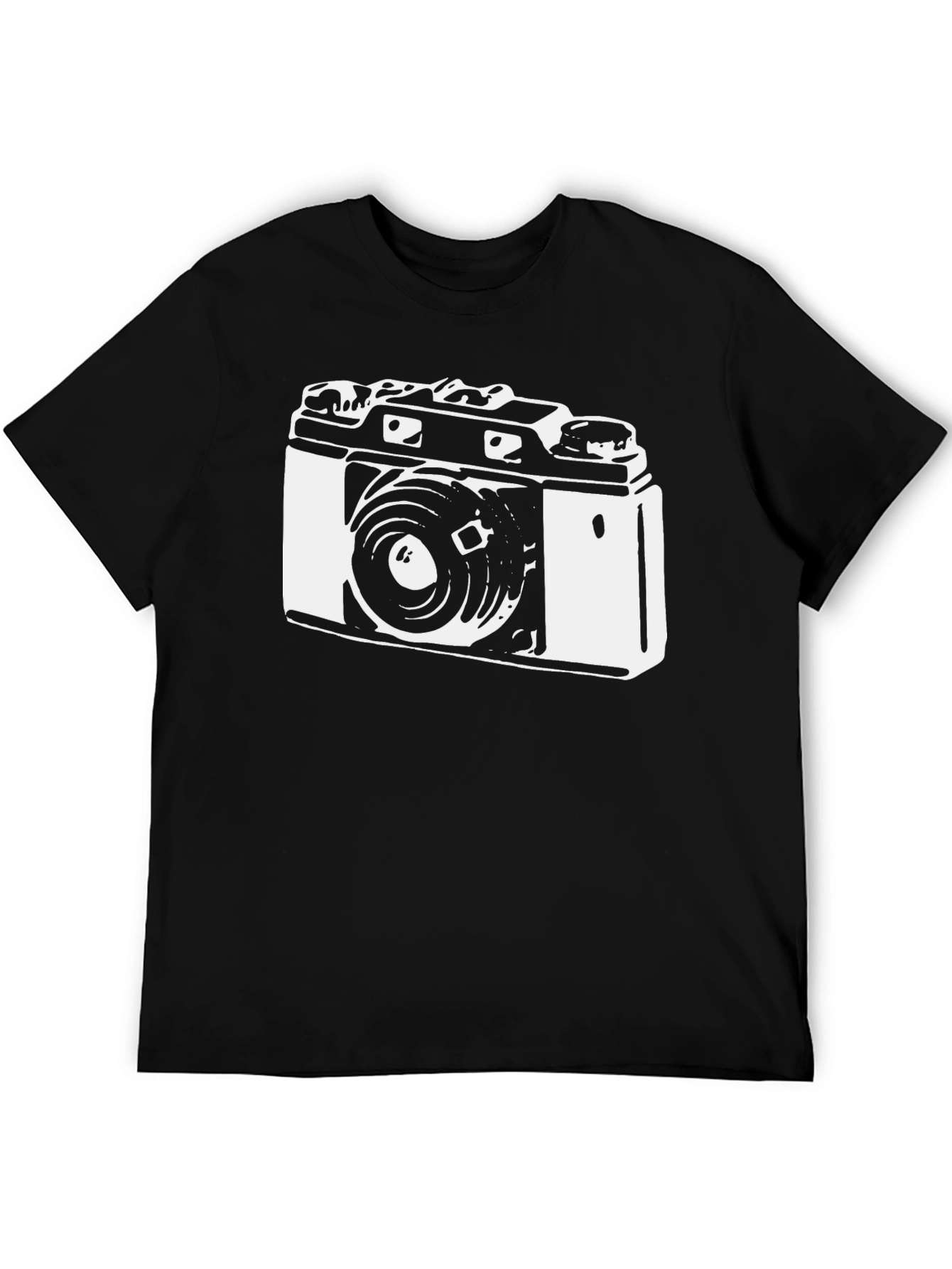 Black Vintage Camera Graphic T-Shirt - Classic Style view 5