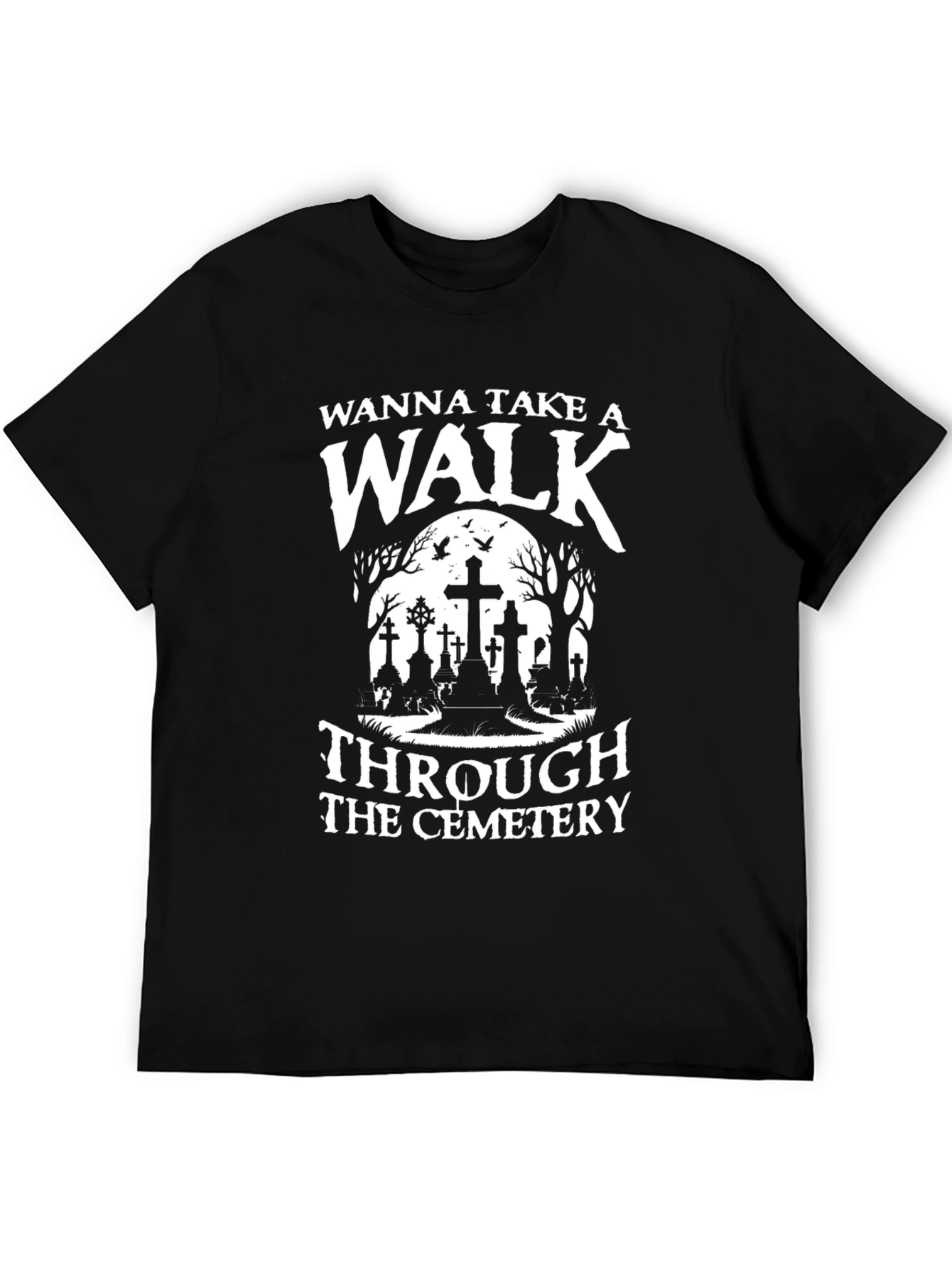 Black Wanna Take A Walk T-Shirt view 5