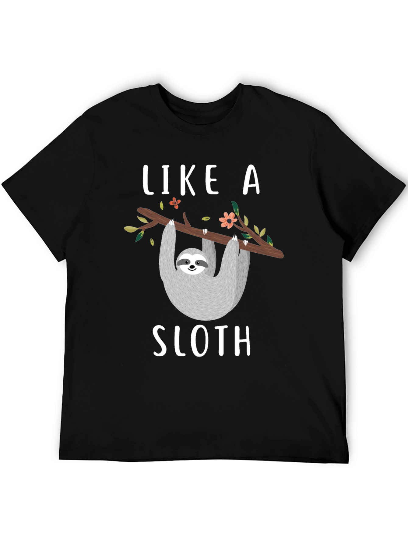 Black Like a Sloth T-Shirt - Funny Animal Tee view 5