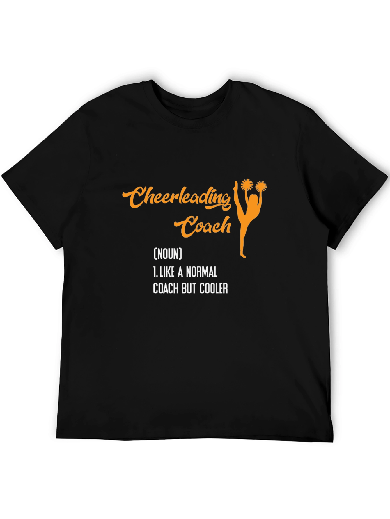 Black Cheerleading Coach T-Shirt - Novelty Gift for Cheer Coaches view 5