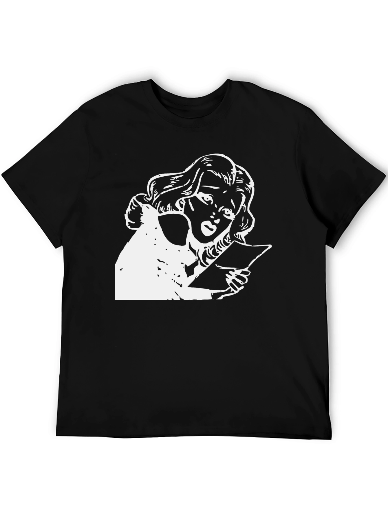 Black Vintage Graphic T-Shirt - Stylish Black Tee view 5