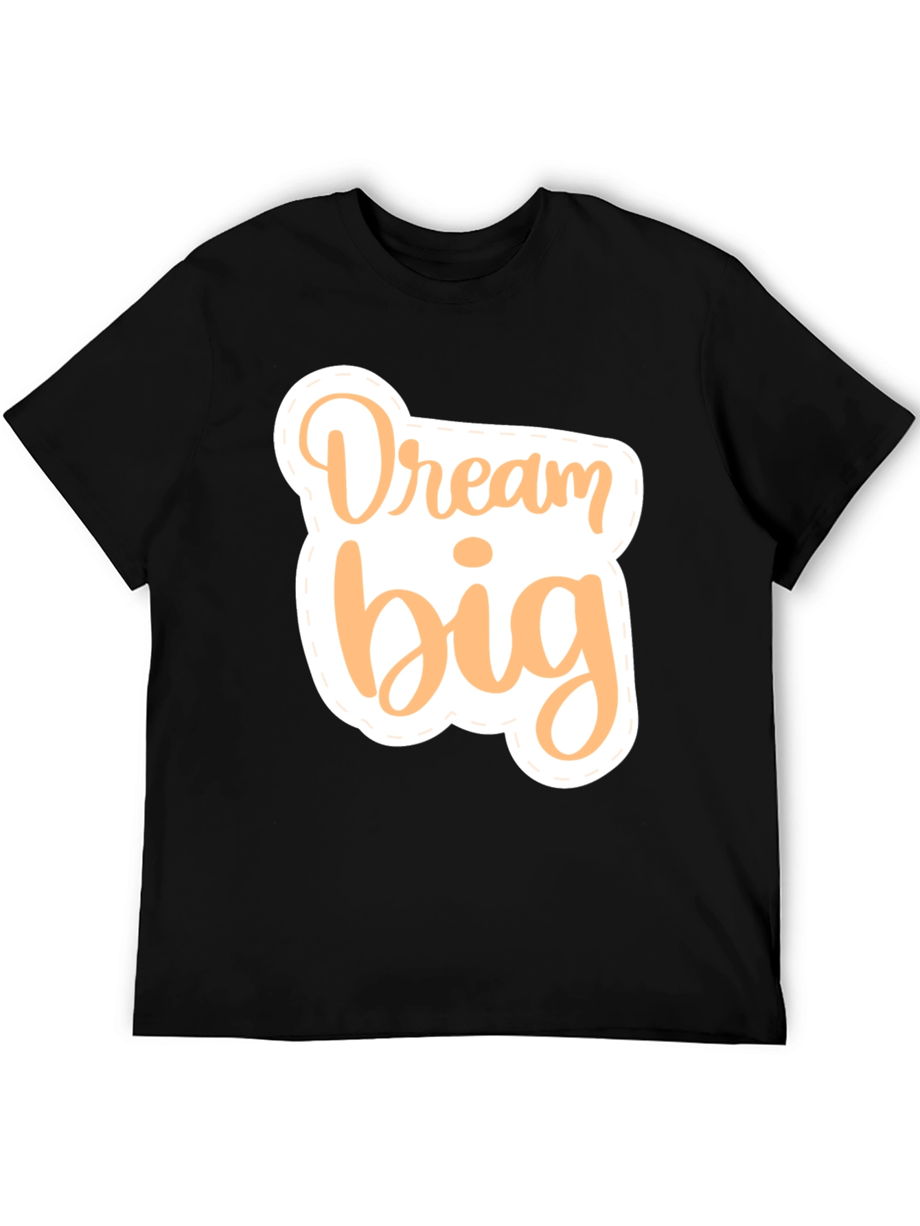 Black Dream Big Graphic Tee - Inspirational Black T-Shirt view 5