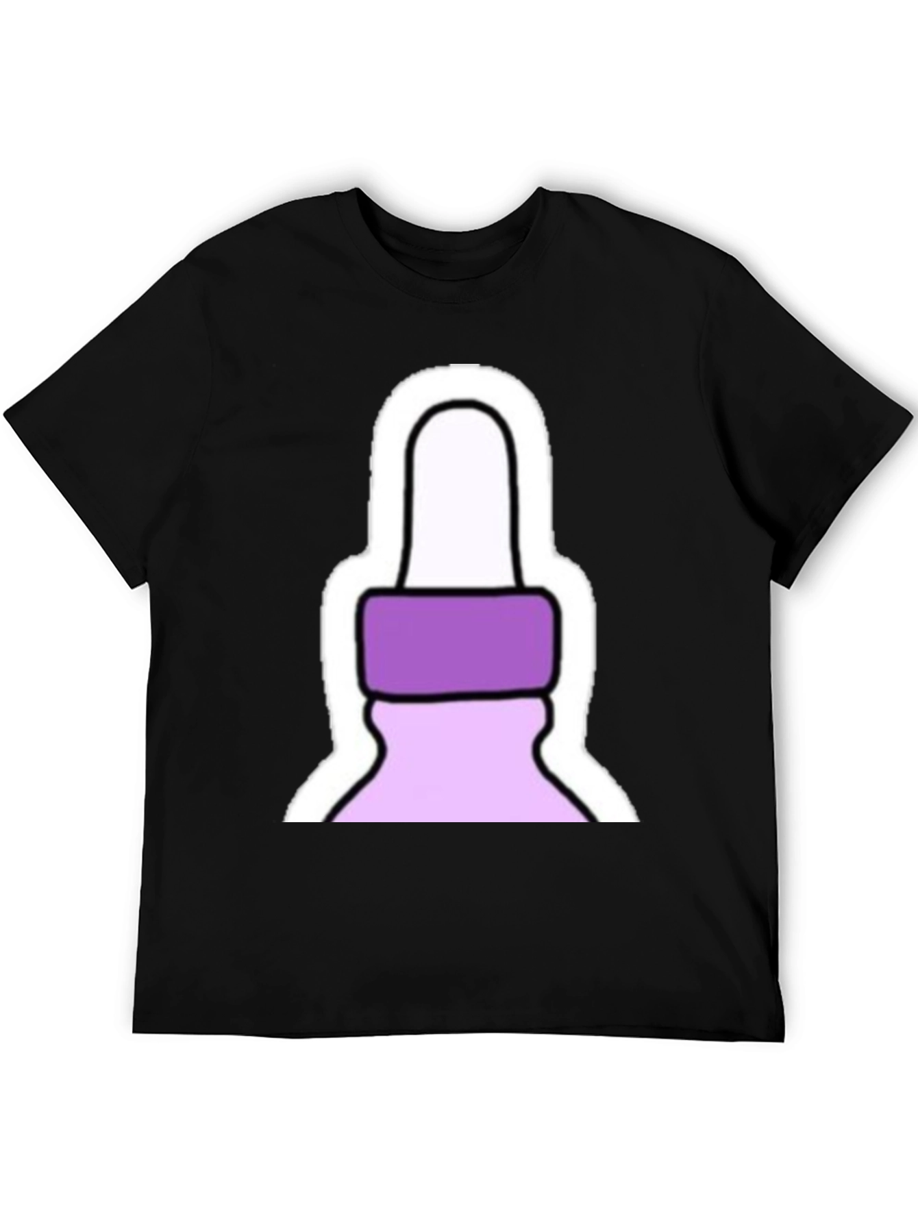 Black Novelty Baby Bottle T-Shirt - Unique Graphic Tee view 5