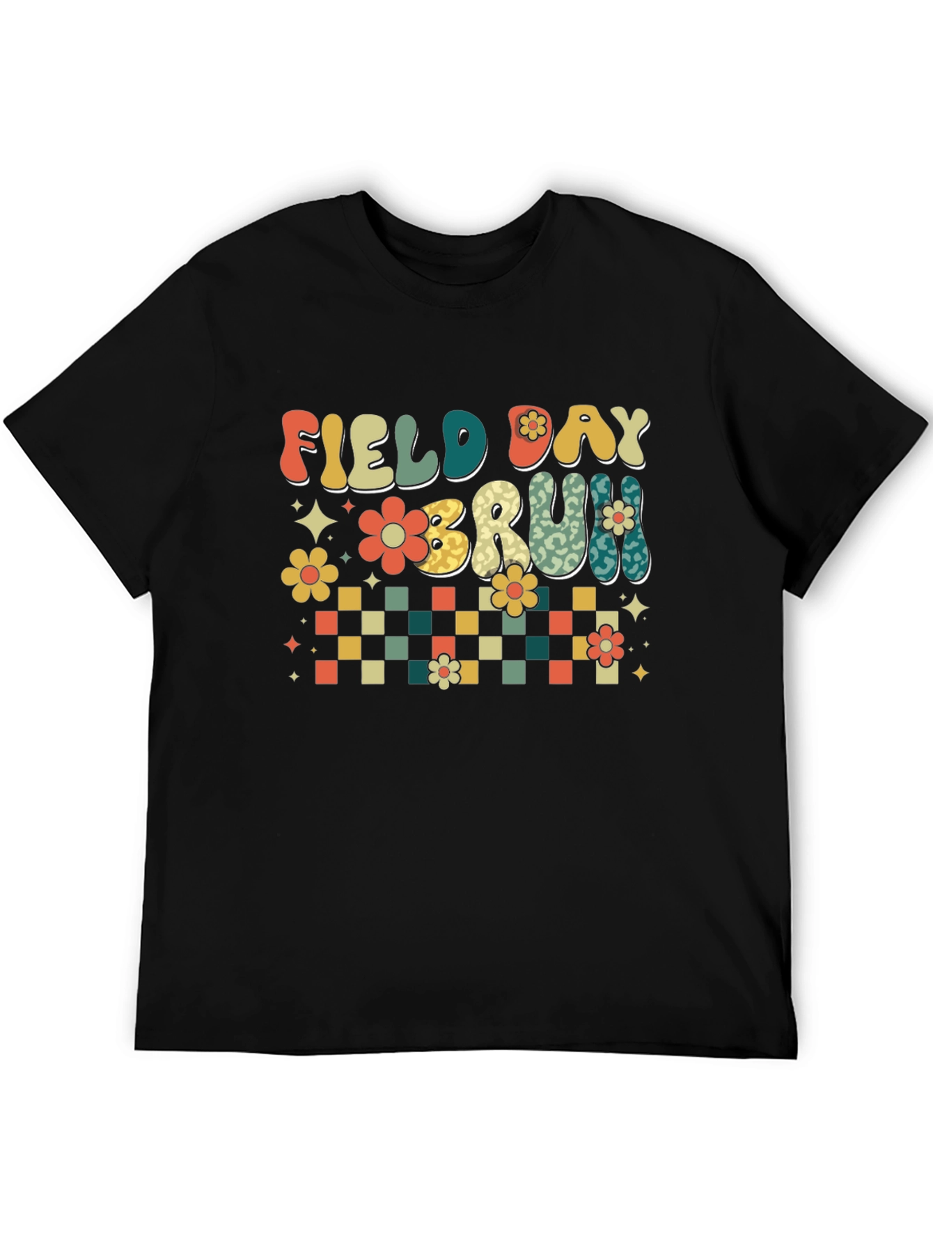 Black Field Day Bruh T-Shirt - Retro Style view 5