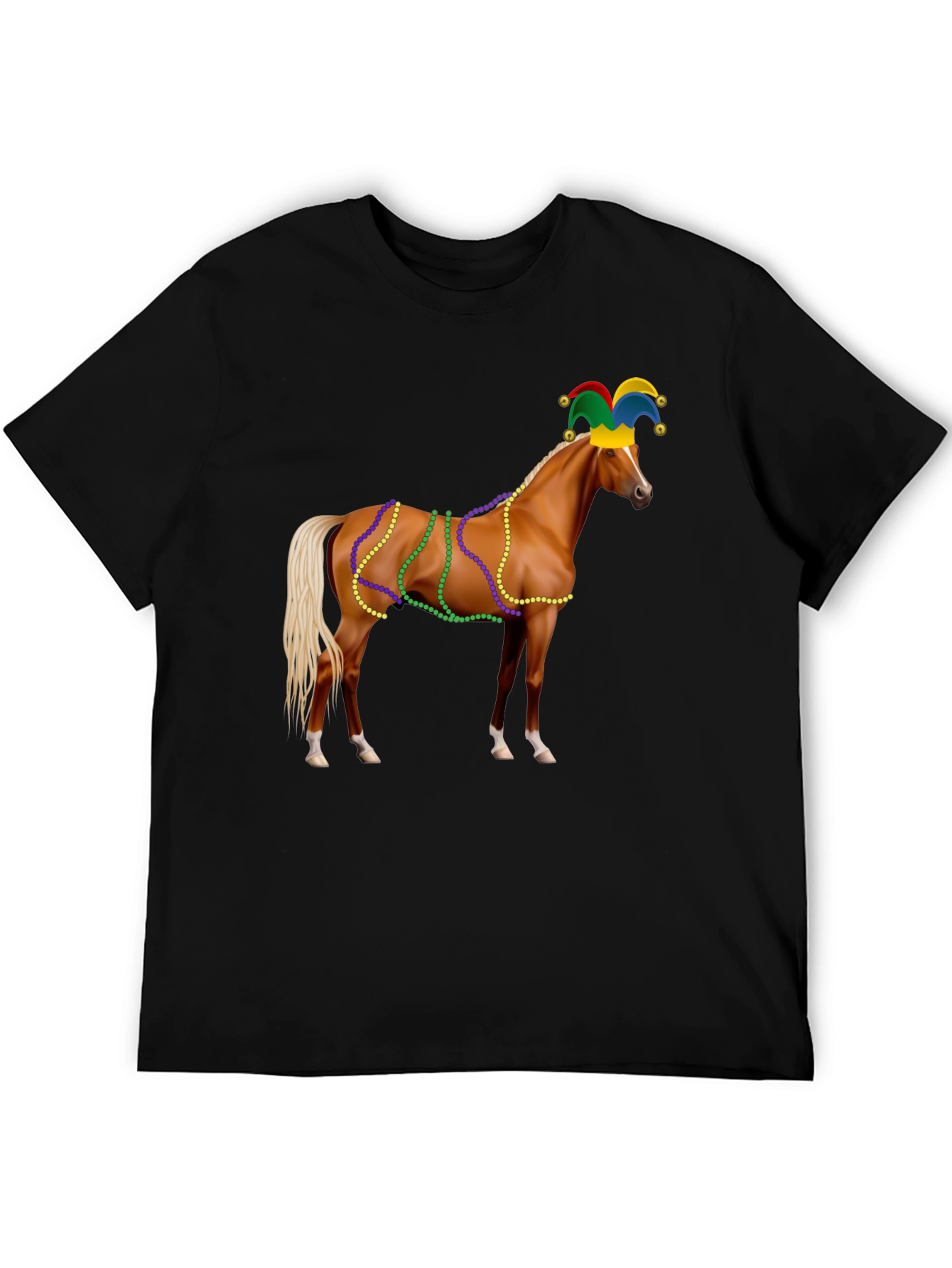 Mardi Gras Horse Graphic T-Shirt - 5