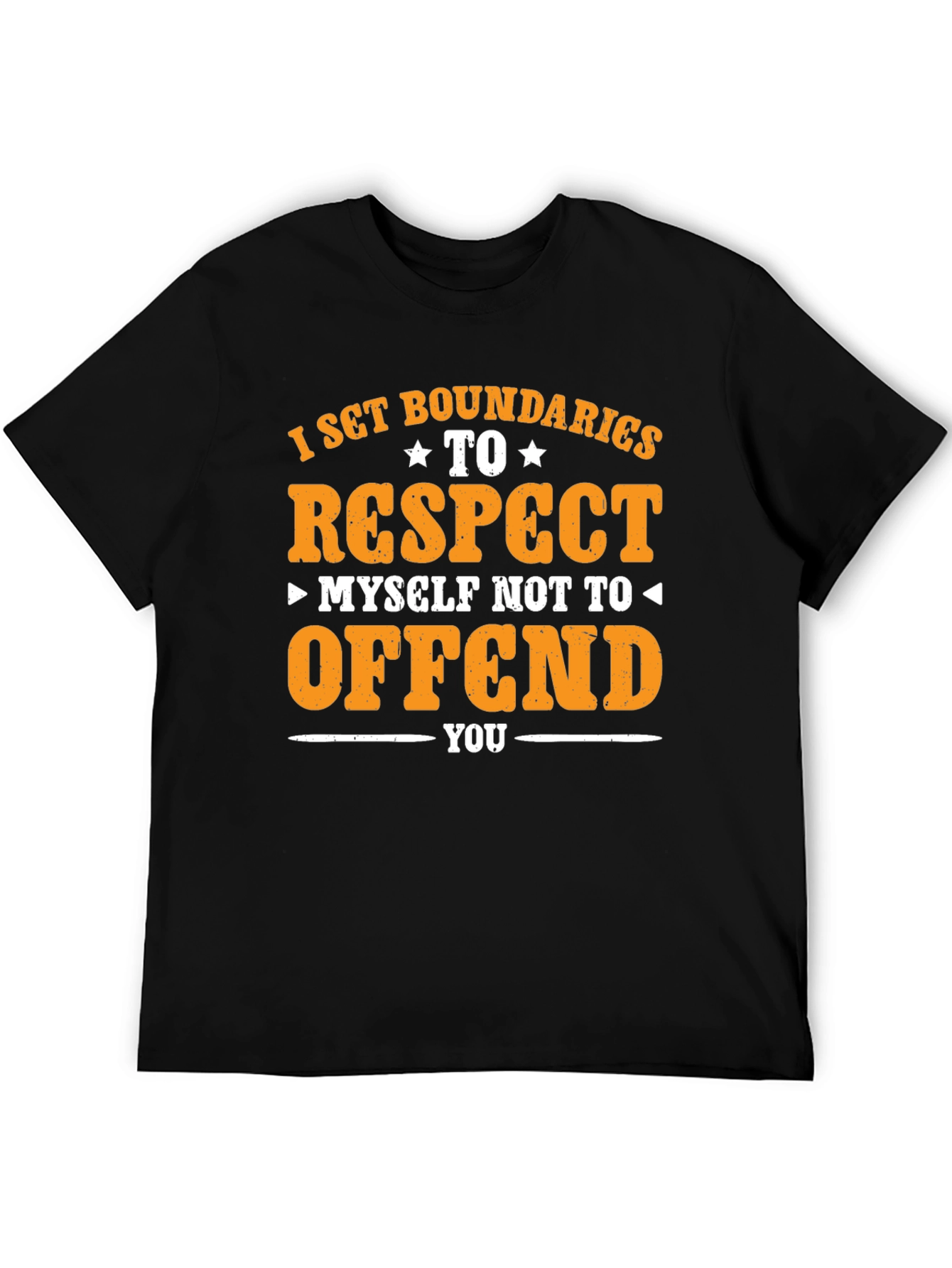 Black Boundaries Respect Graphic Tee view 5