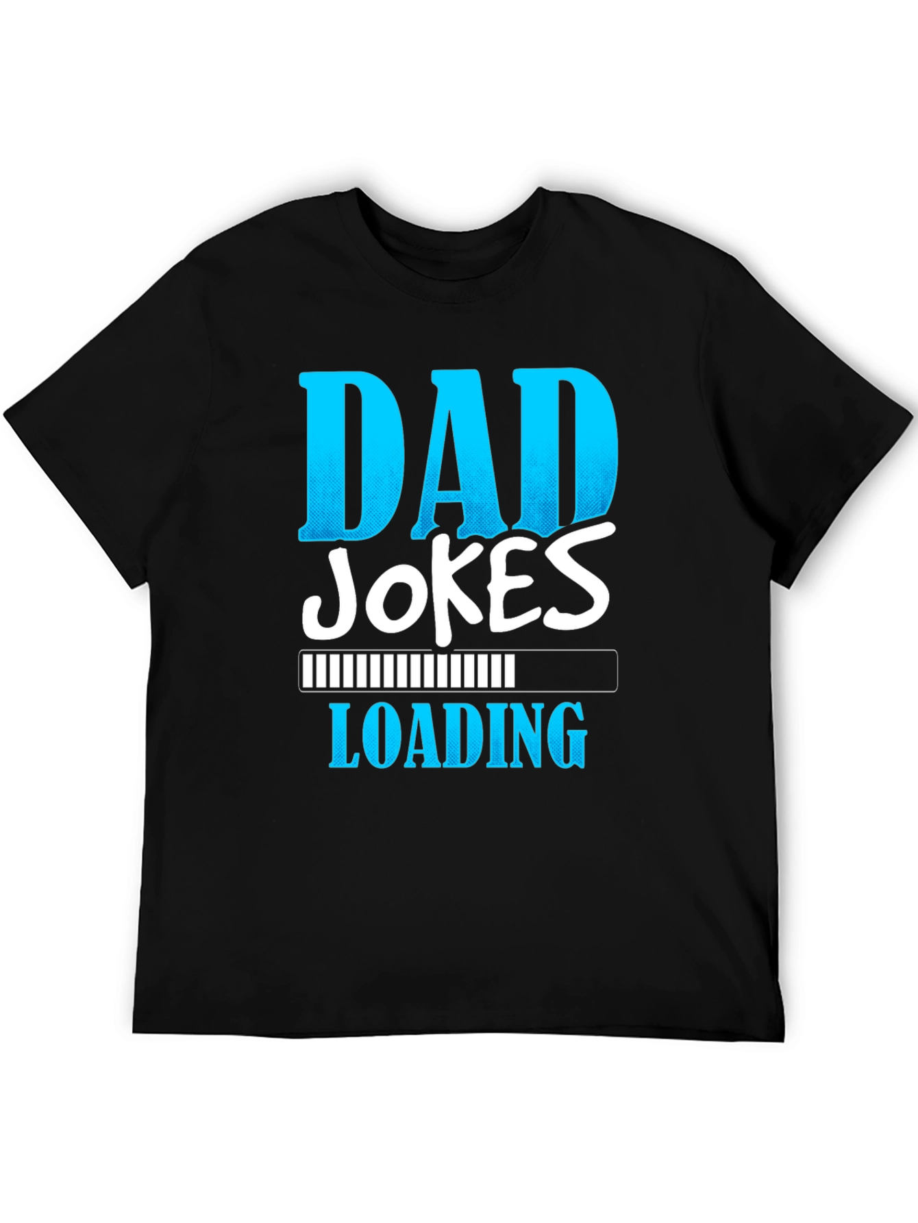 Black Dad Jokes Loading T-Shirt - Funny Father's Day Gift view 5