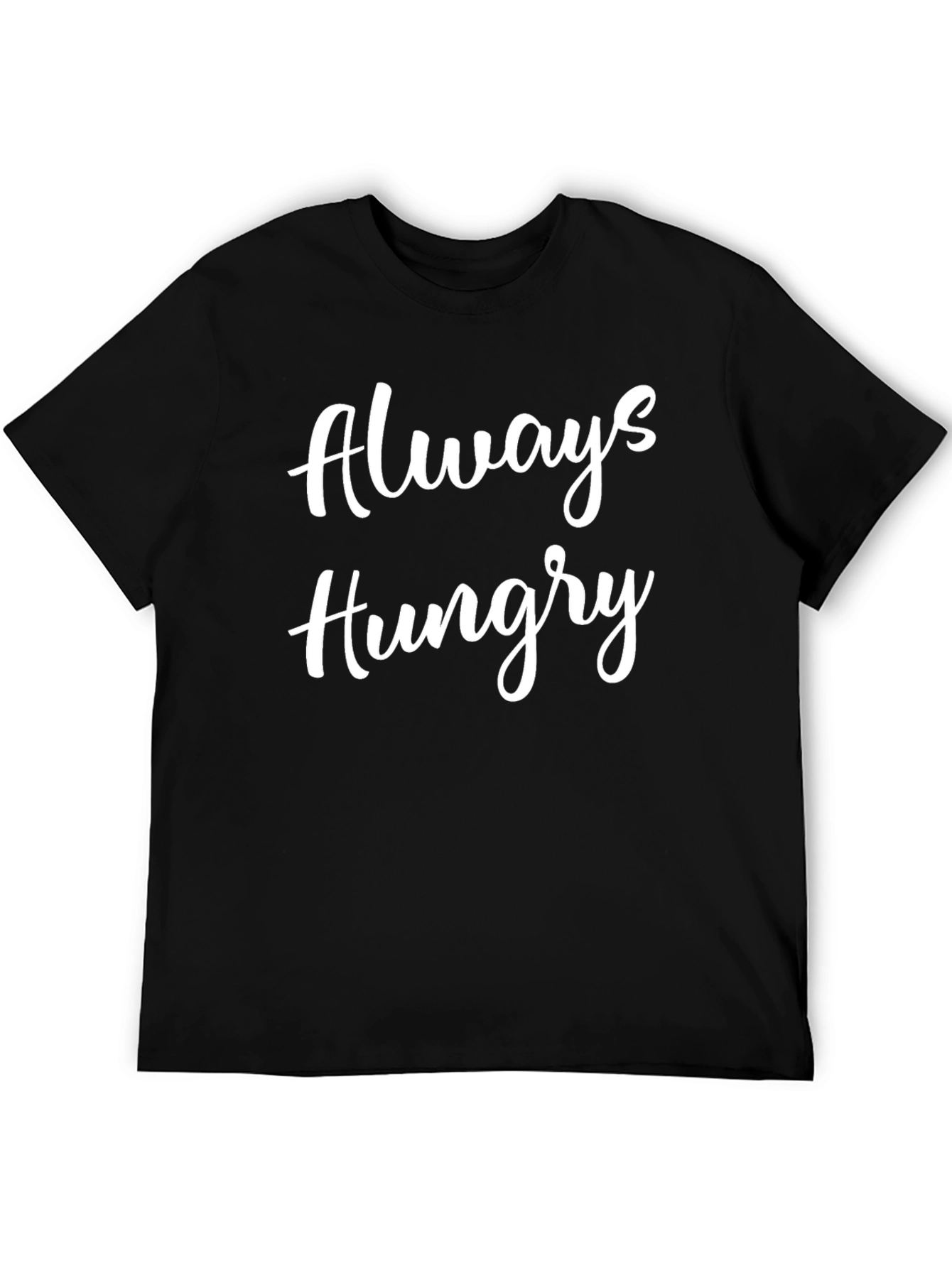 Black Always Hungry Graphic Tee - Black Cotton T-Shirt view 5