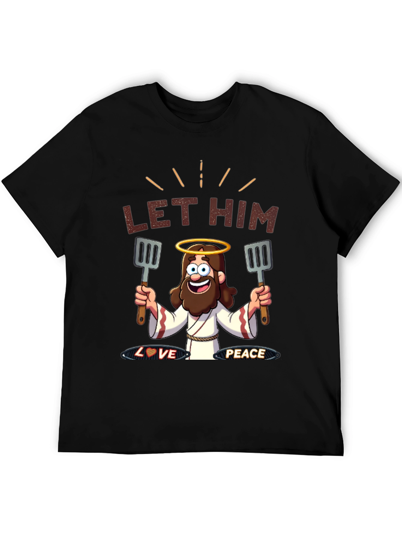 Black Let Him Cook T-Shirt - Novelty Graphic Tee view 5