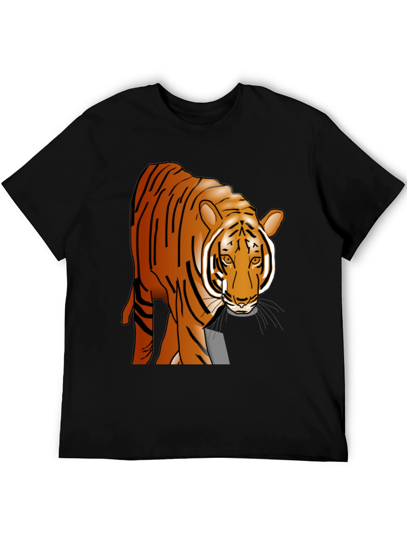 Black Tiger Graphic Black T-Shirt - Wildlife Tee view 5