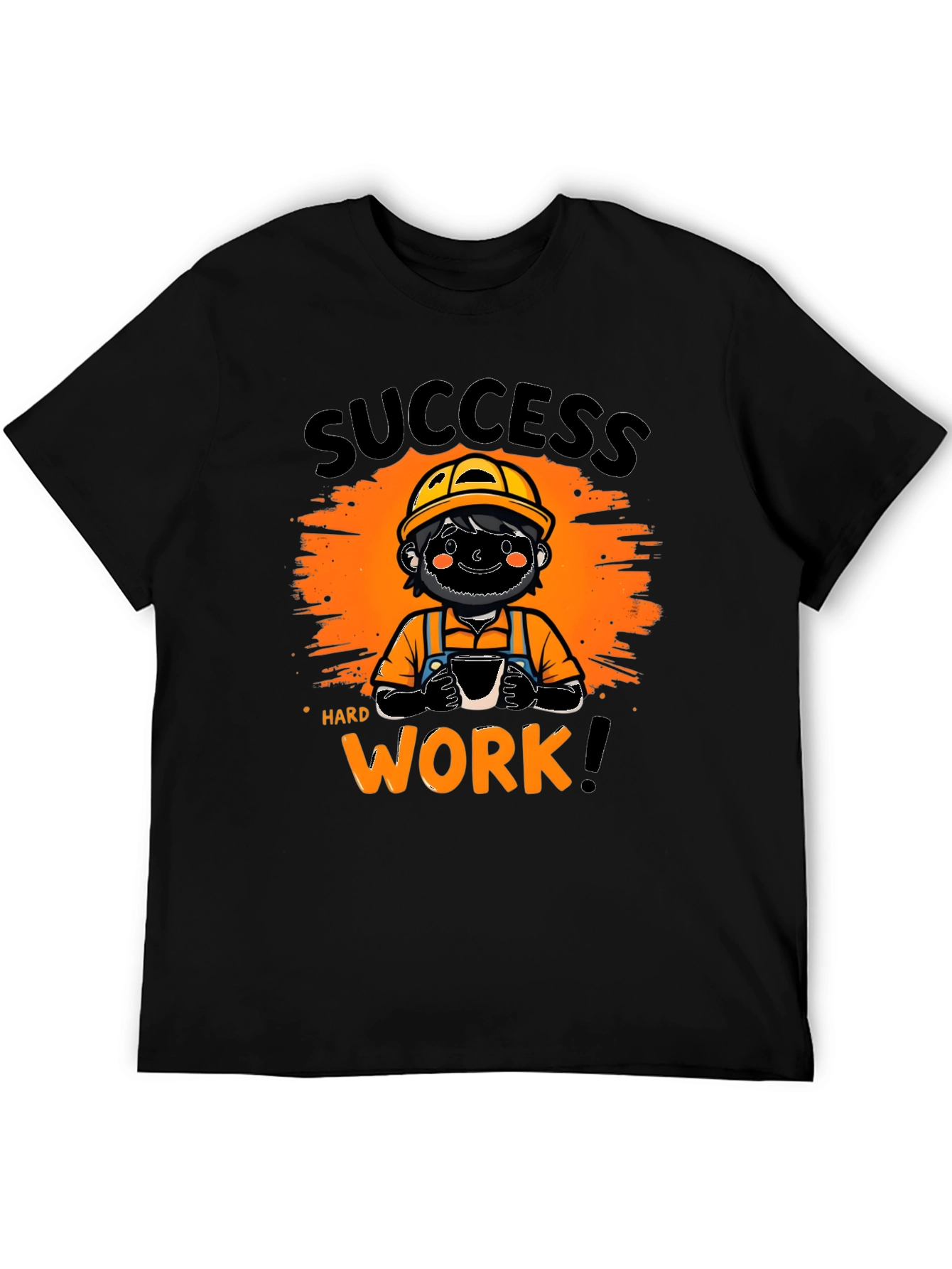 Black Success Hard Work Graphic T-Shirt view 5