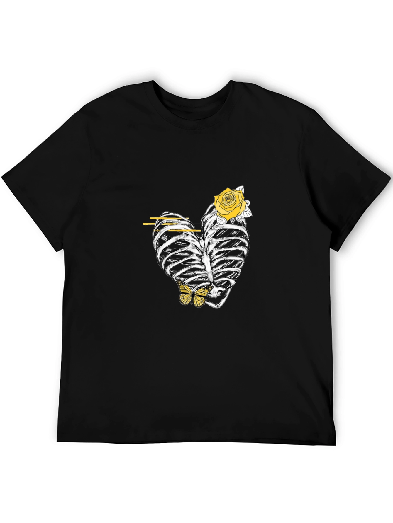 Heart Rib Cage Rose Graphic Tee - 5