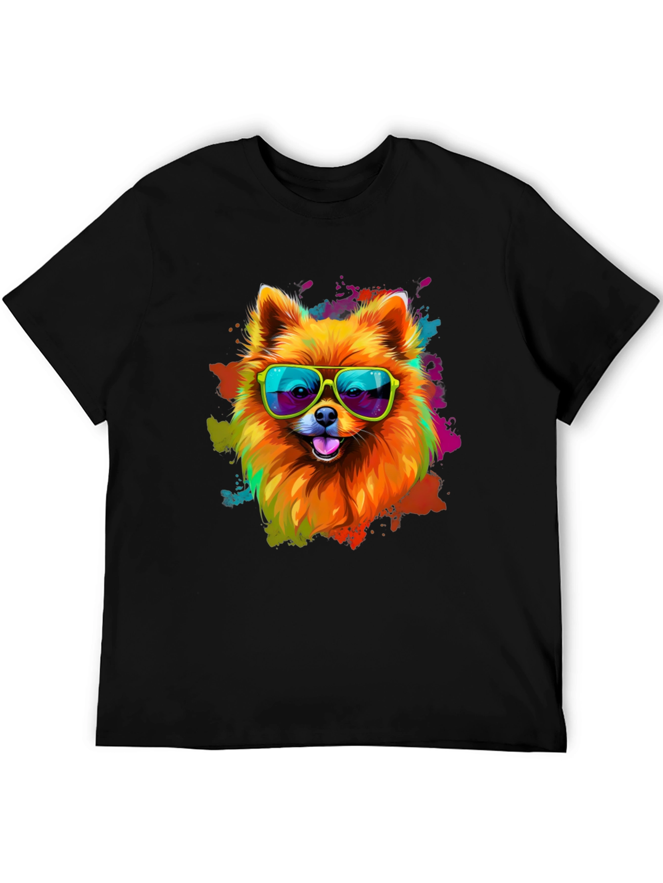 Black Cool Dog Graphic Tee - Funky Pet Lover T-Shirt view 5