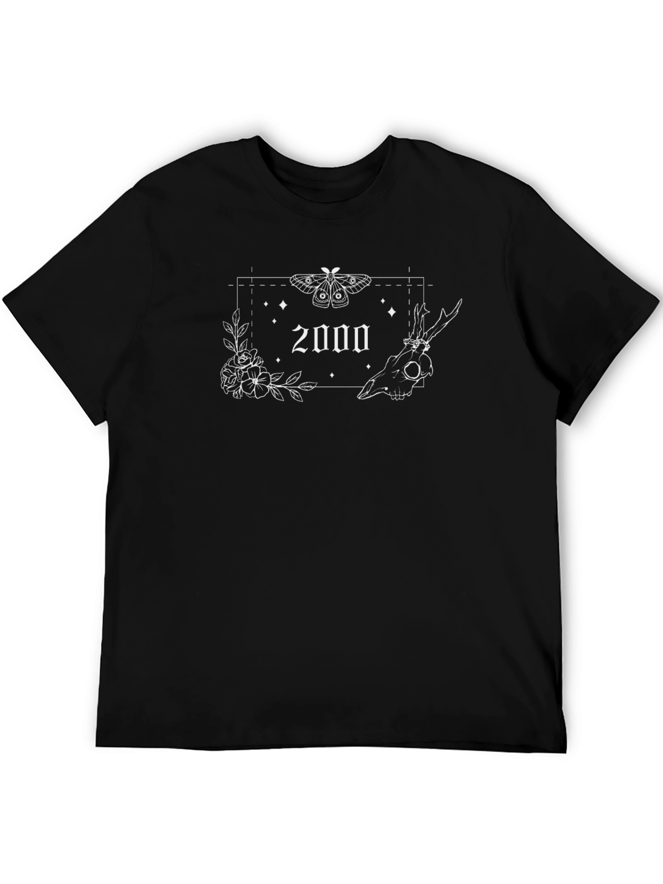 Black Gothic 2000 Graphic Print Black T-Shirt view 5