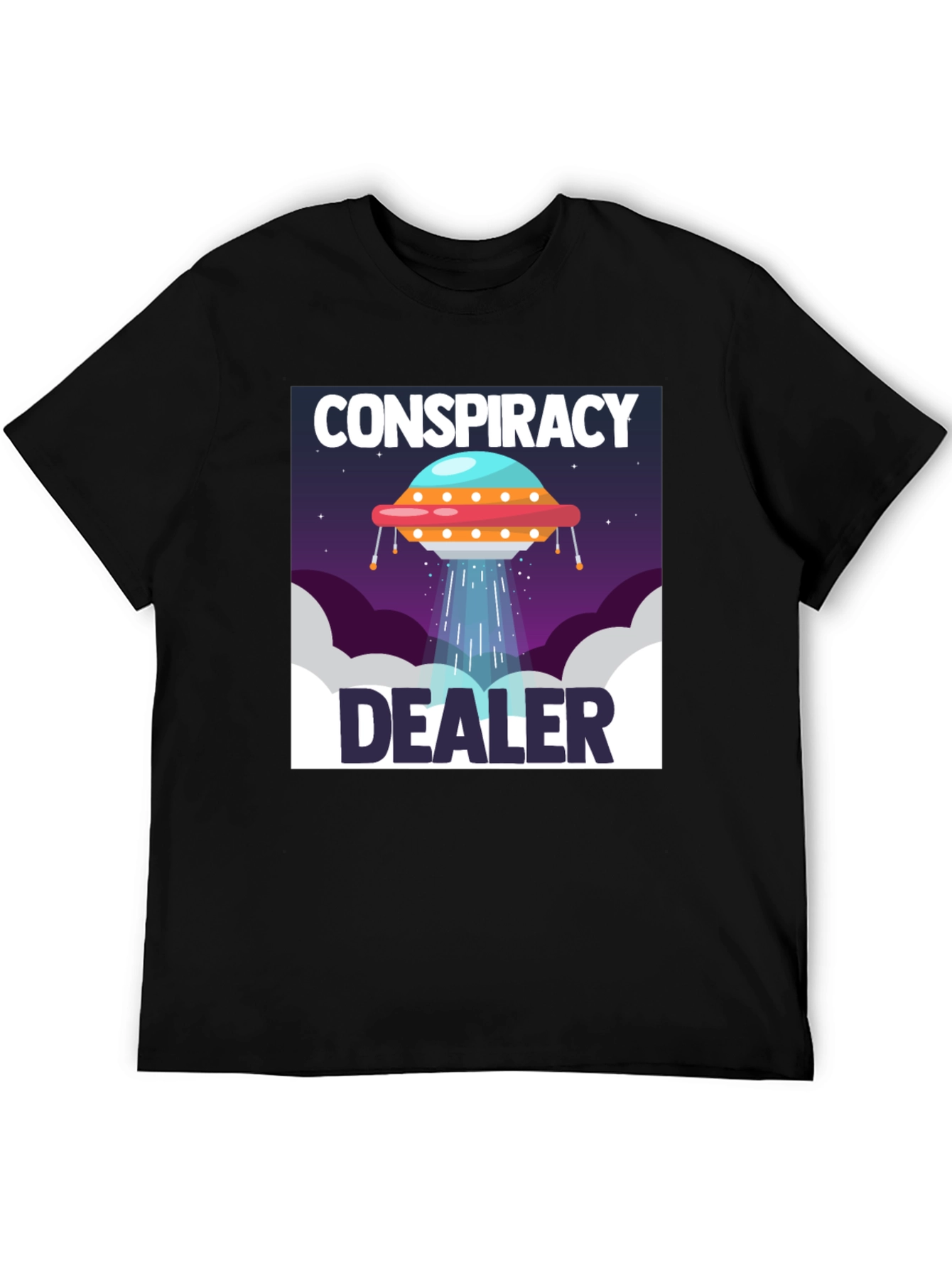 Black Conspiracy Dealer UFO T-Shirt view 5