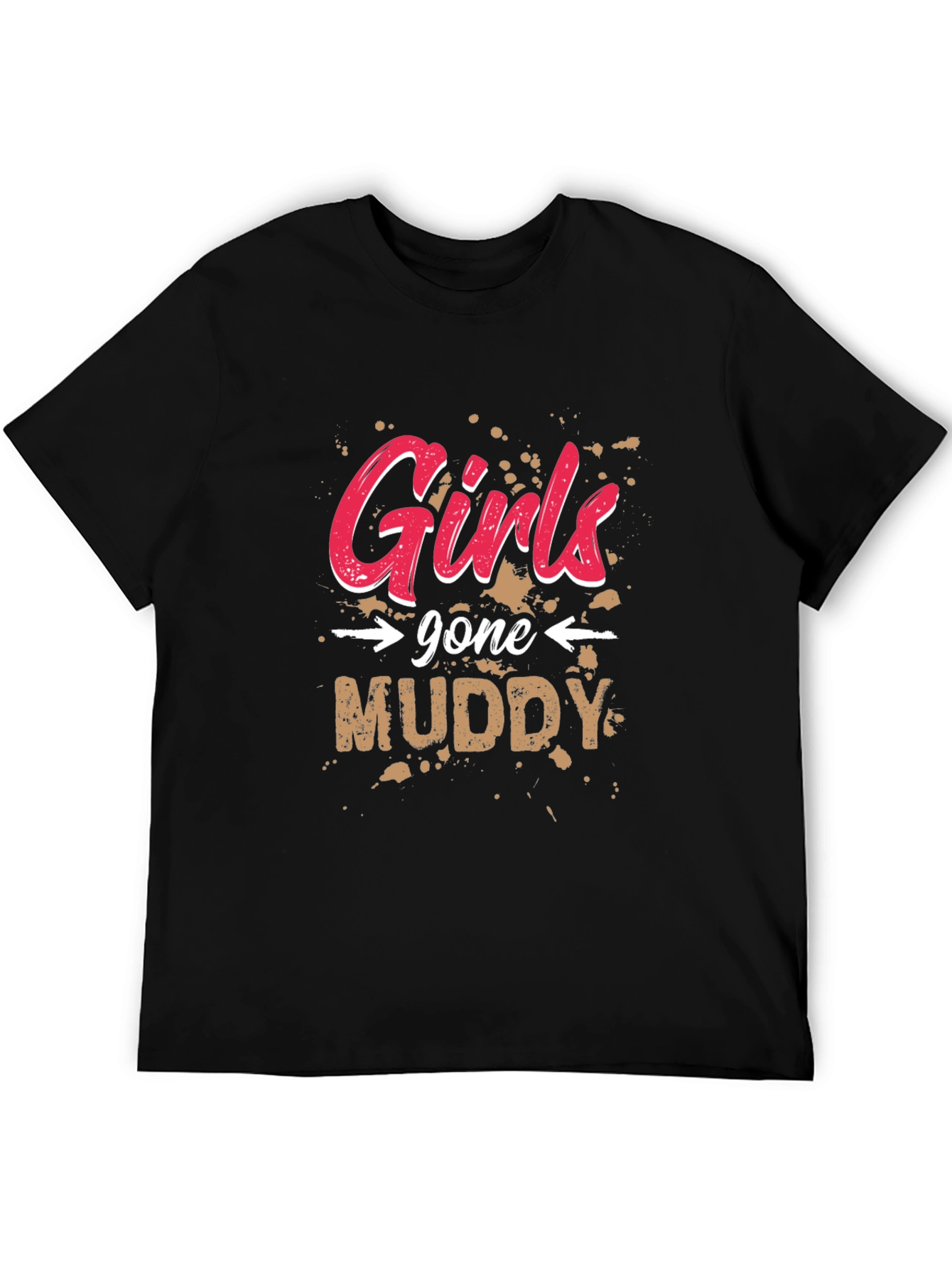 Black Girls Gone Muddy Black T-Shirt view 5