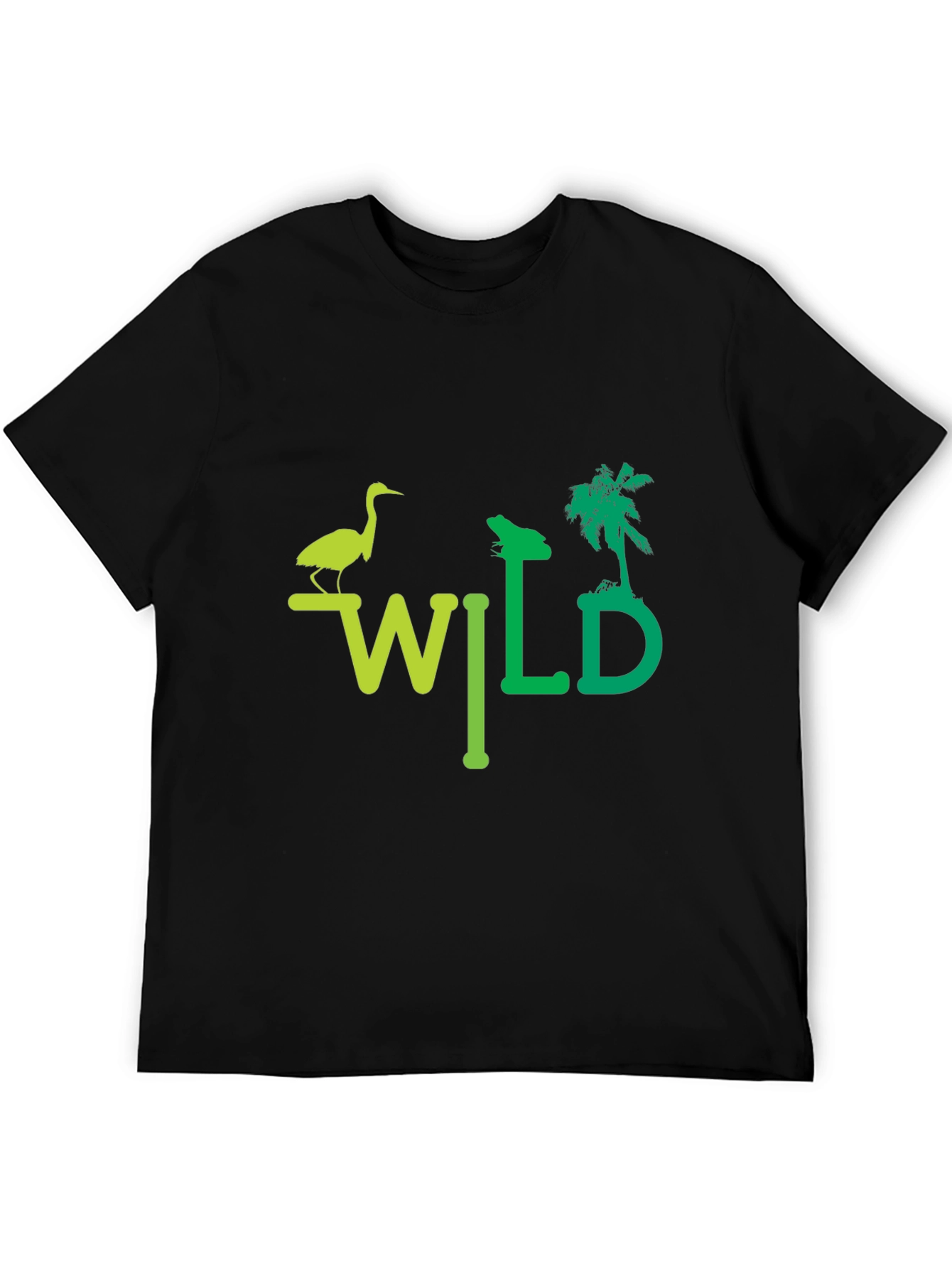 Black Wild Nature Graphic T-Shirt - Unisex Black Tee view 5