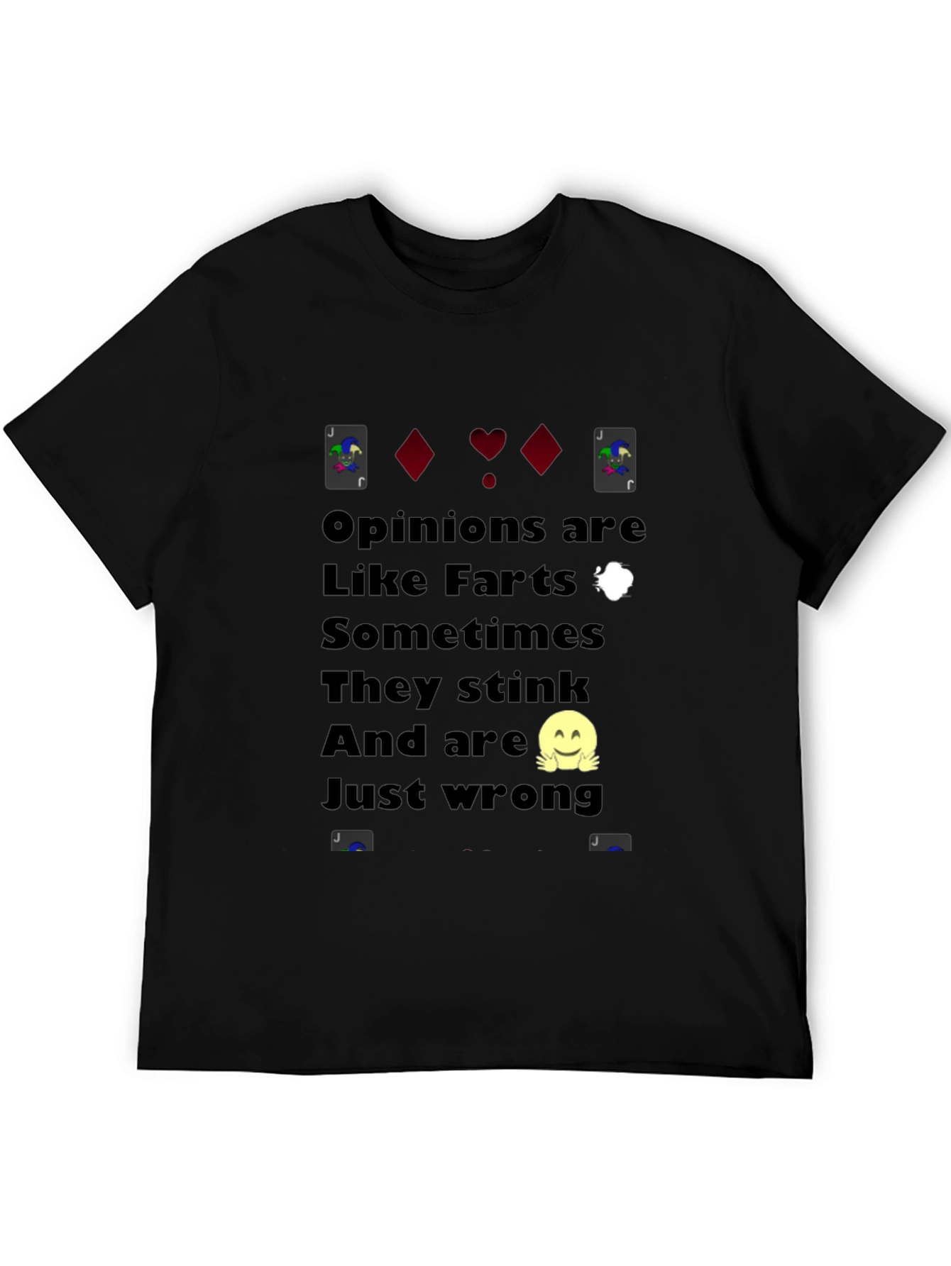 Black Funny Opinion T-Shirt - Like Farts view 5