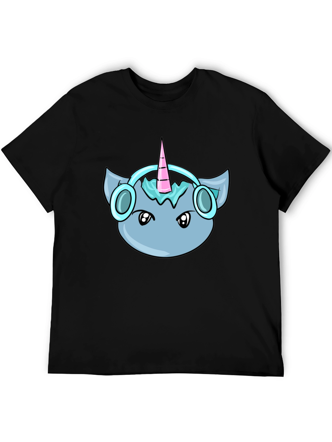 Black Unicorn Headphone Tee view 5