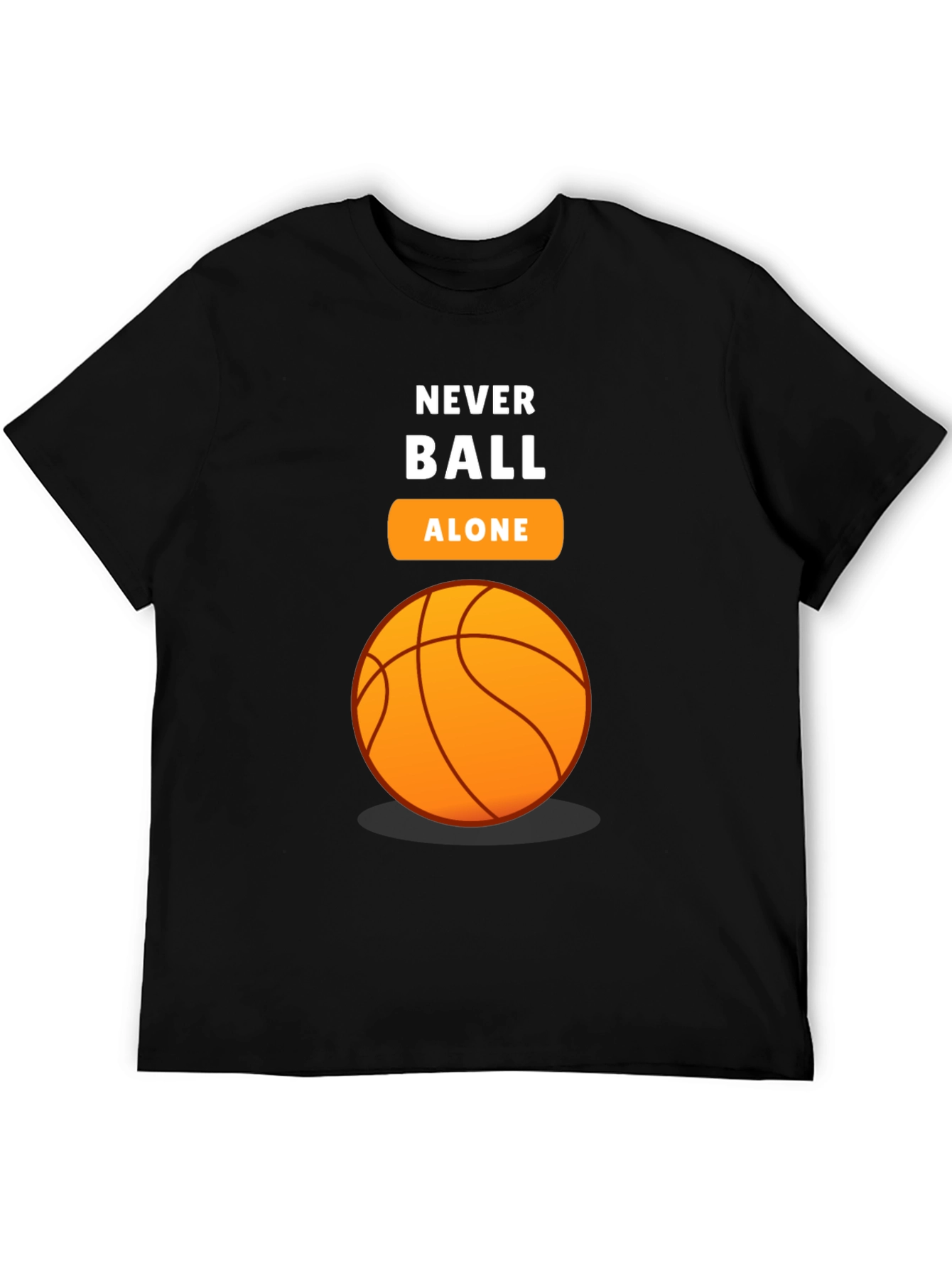 Black Never Ball Alone Graphic T-Shirt view 5