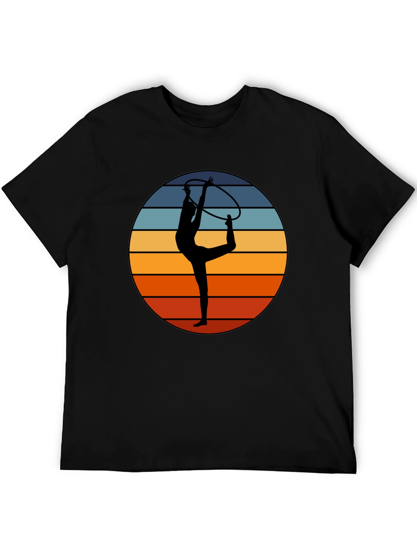 Black Retro Gymnast T-Shirt view 5