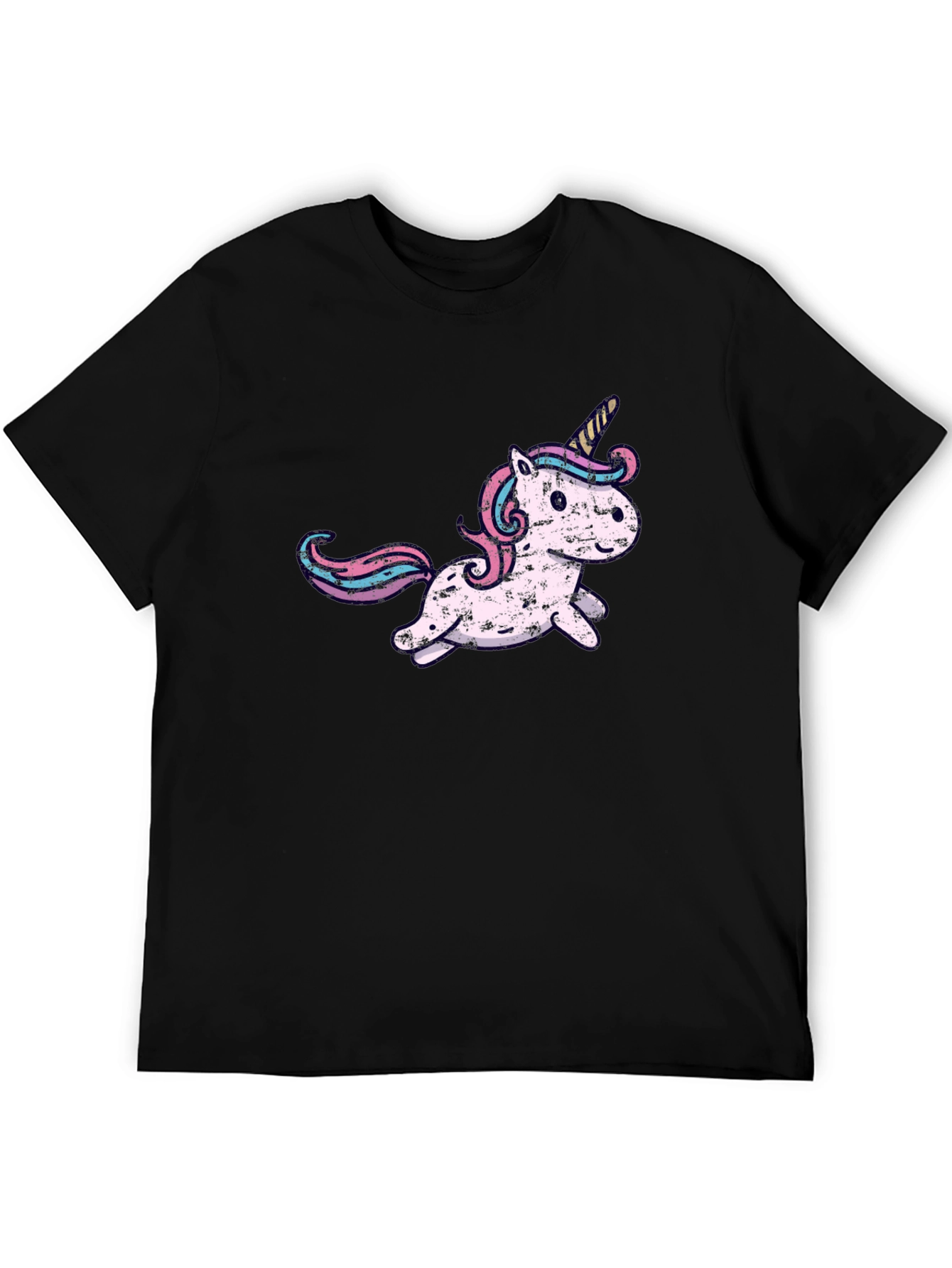 Black Unicorn Graphic Tee - Men's Black T-Shirt view 5