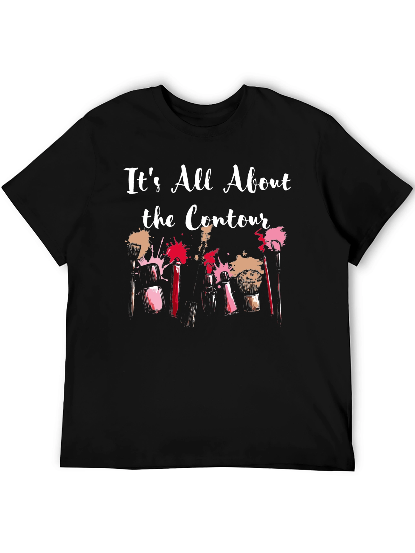 Black It's All About the Contour Makeup T-Shirt view 5