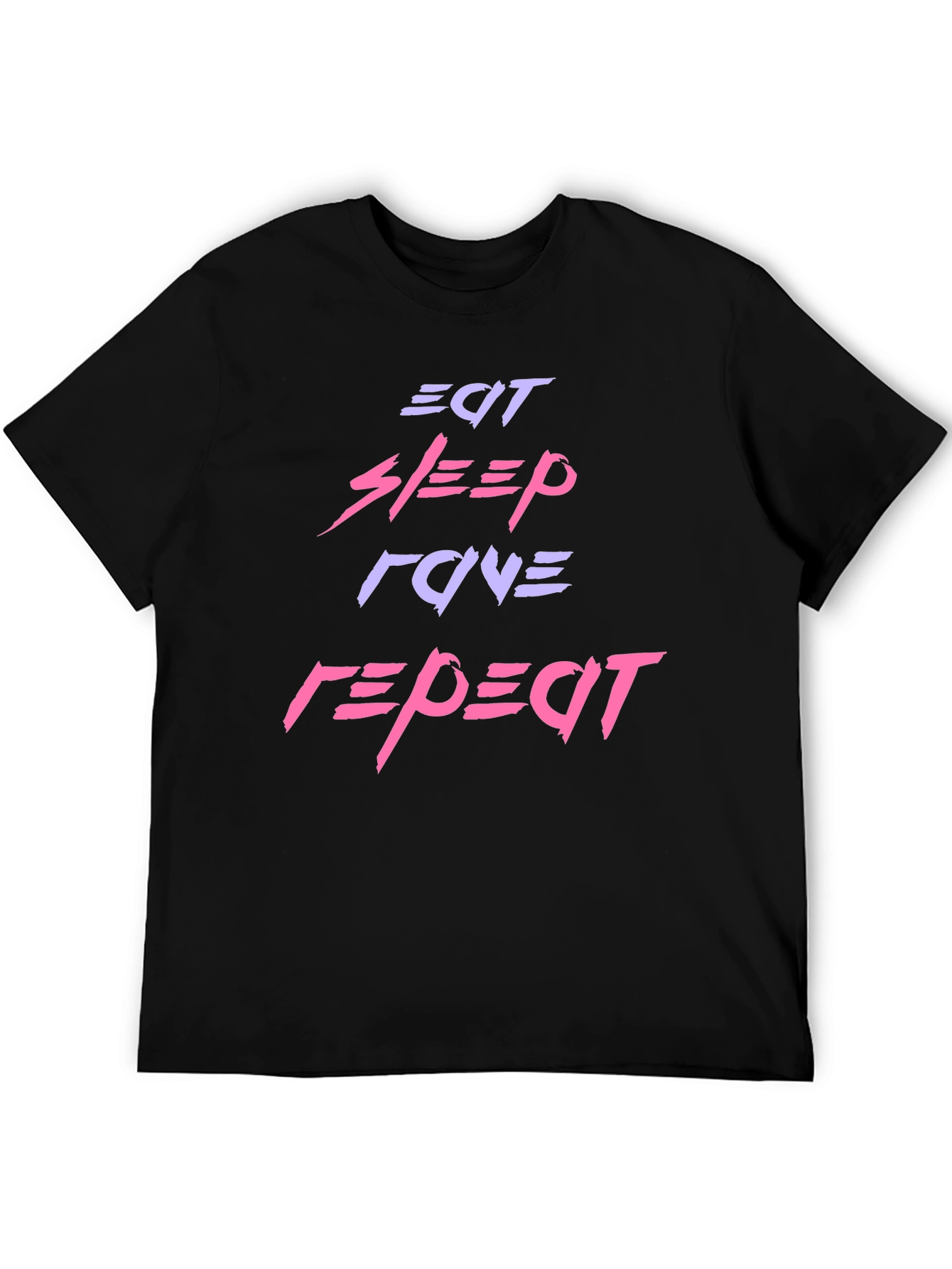 Black Eat Sleep Love Repeat Graphic Tee view 5