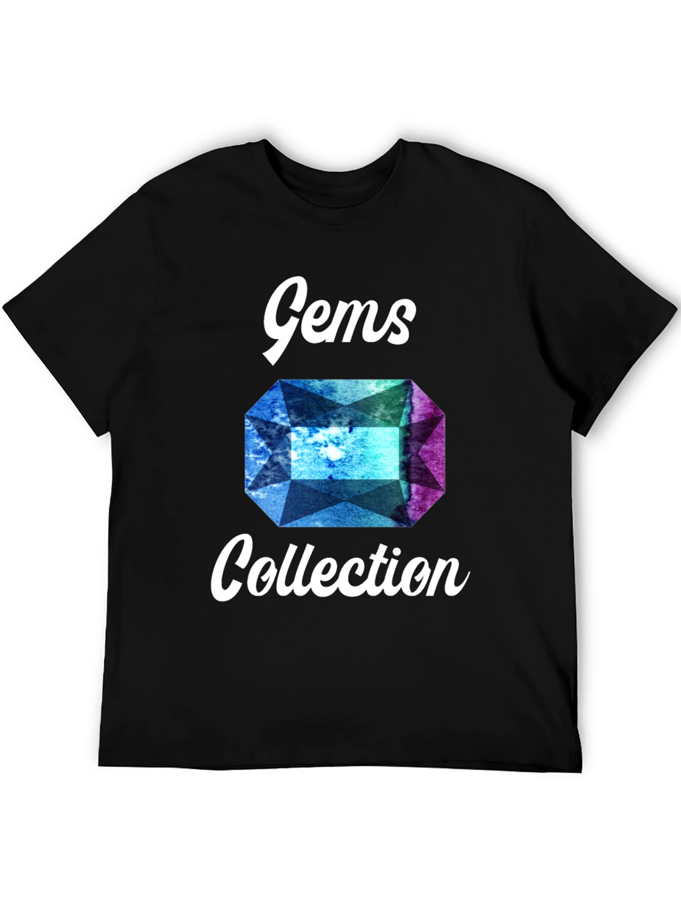 Black Gems Collection Graphic Tee - Stylish Gemstone Design view 5