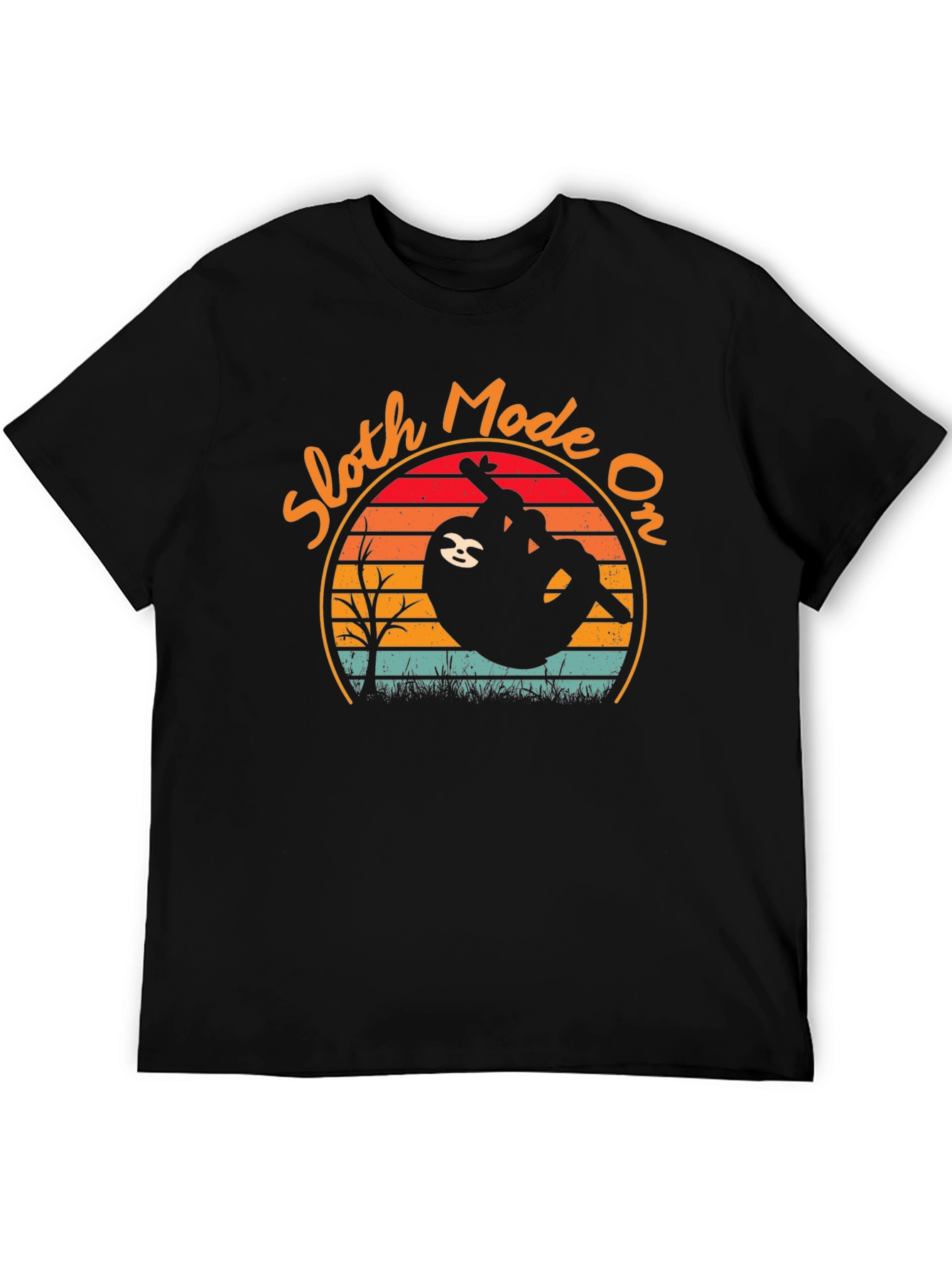 Black Sloth Mode On T-Shirt - Relaxed Style view 5