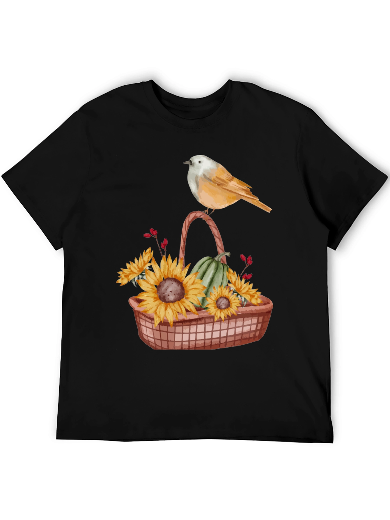 Bird & Basket of Sunflowers Graphic Tee - 5