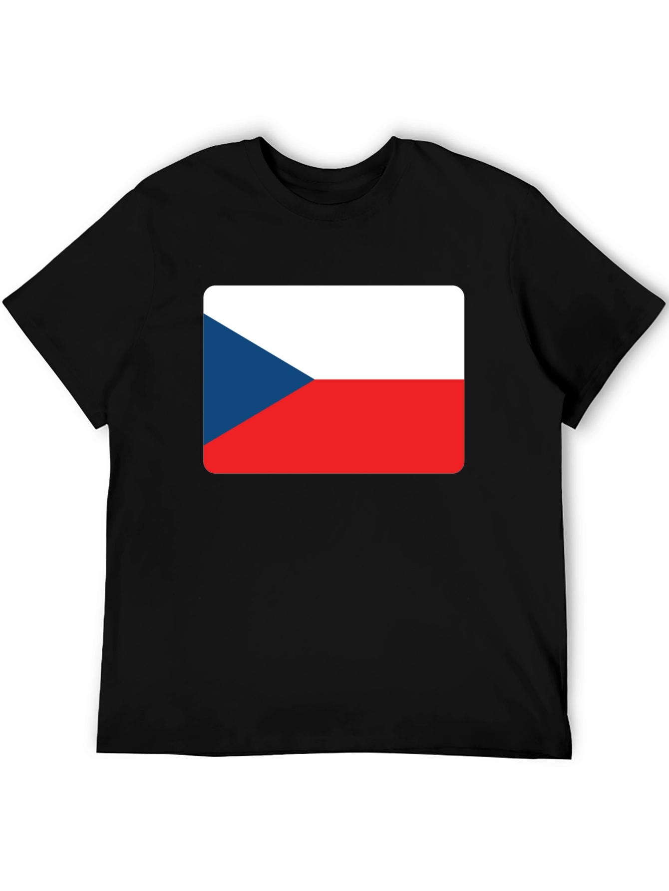 Black Czech Republic Flag T-Shirt view 5