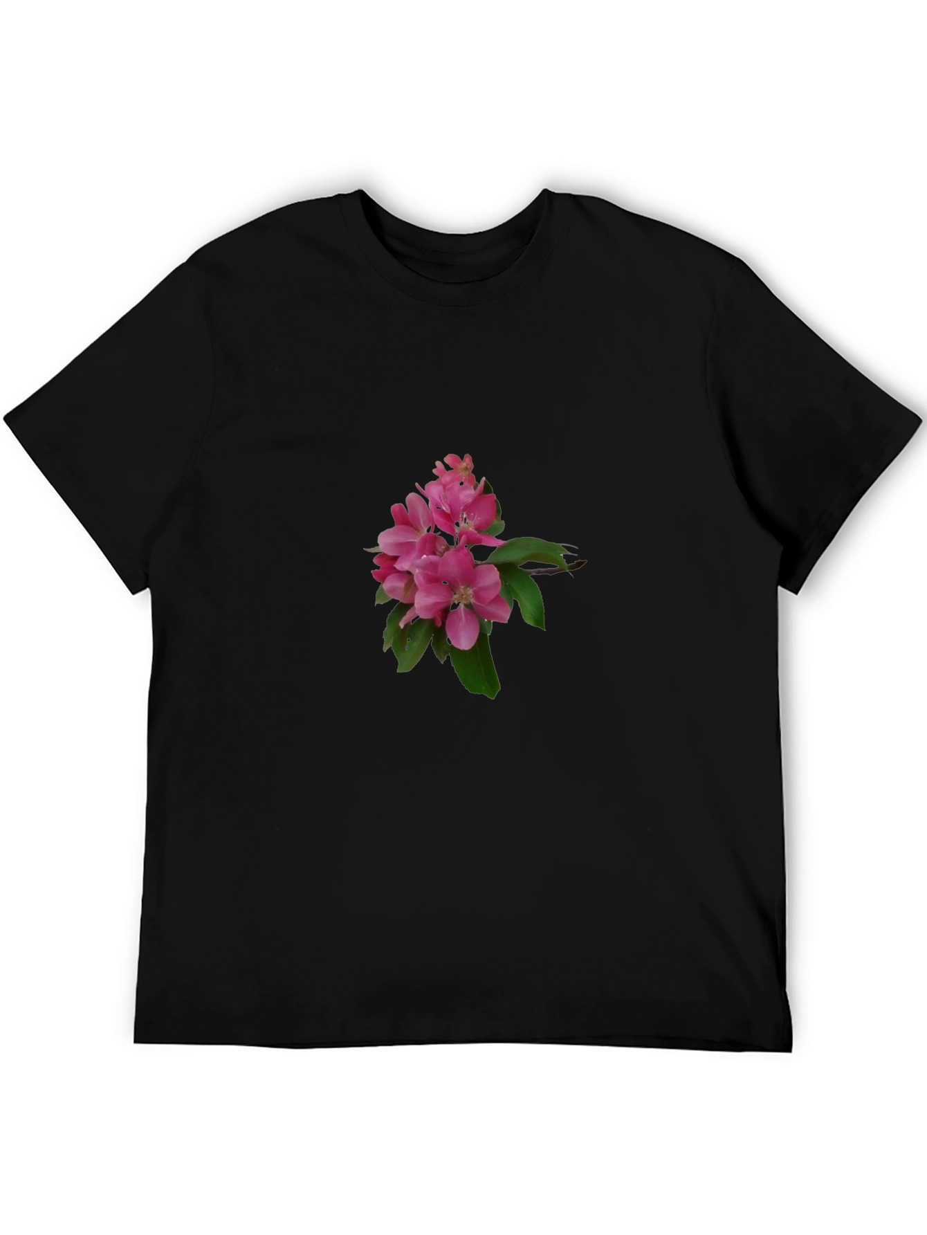 Black Floral Graphic Black T-Shirt view 5