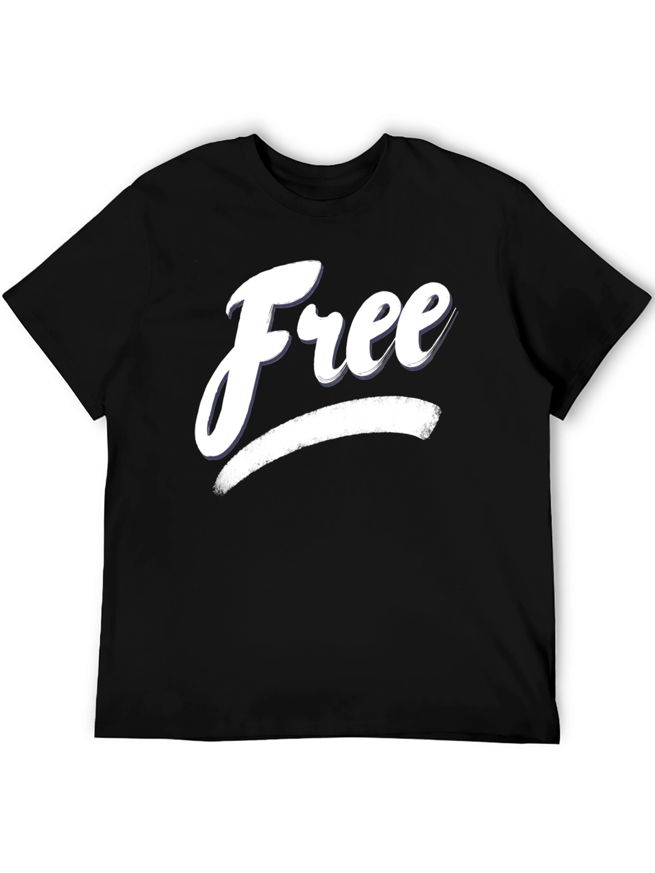 Black Free T-Shirt - Stylish Black Cotton Blend Tee view 5