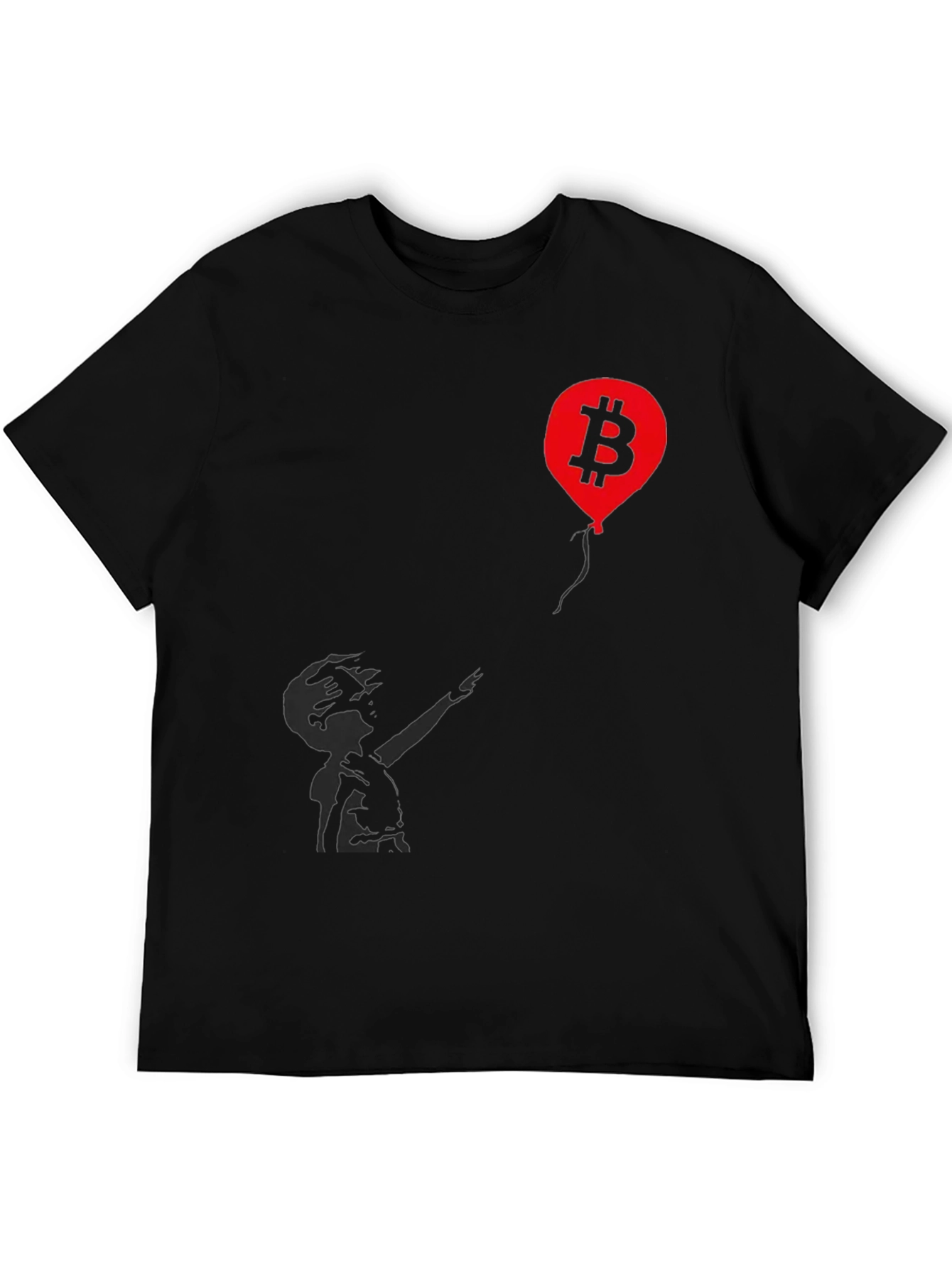 Black Bitcoin Balloon Graphic Tee - Crypto T-Shirt view 5