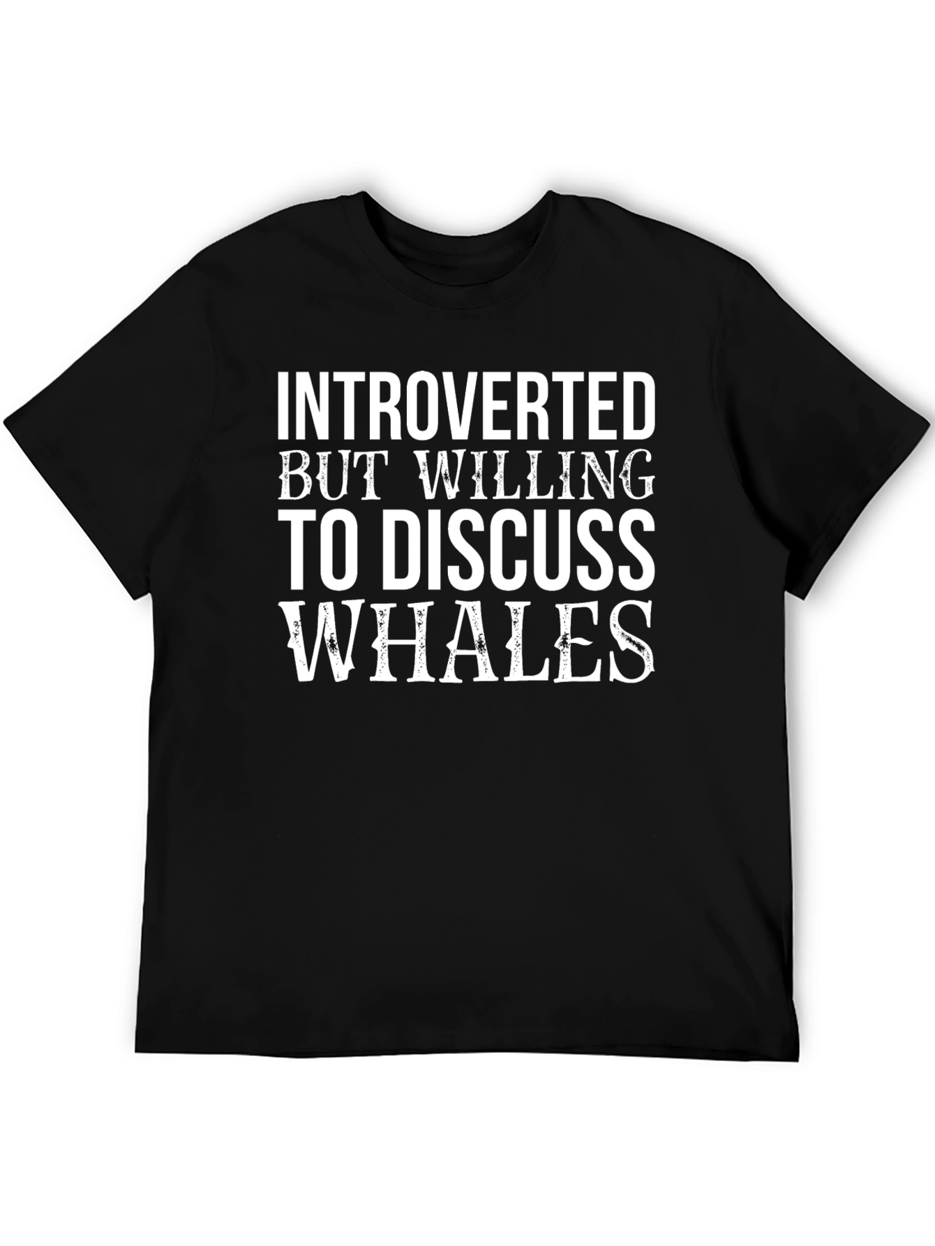 Black Introverted Whale Lover T-Shirt view 5