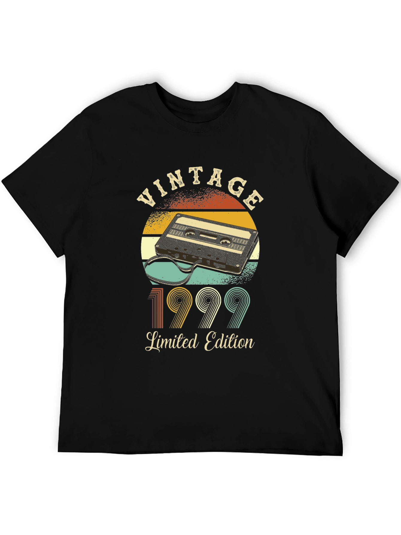 Black Vintage 1999 Limited Edition Cassette Tape T-Shirt view 5
