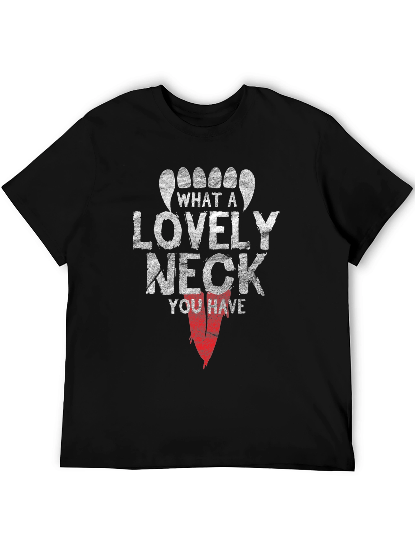 Black What a Lovely Neck Graphic T-Shirt view 5