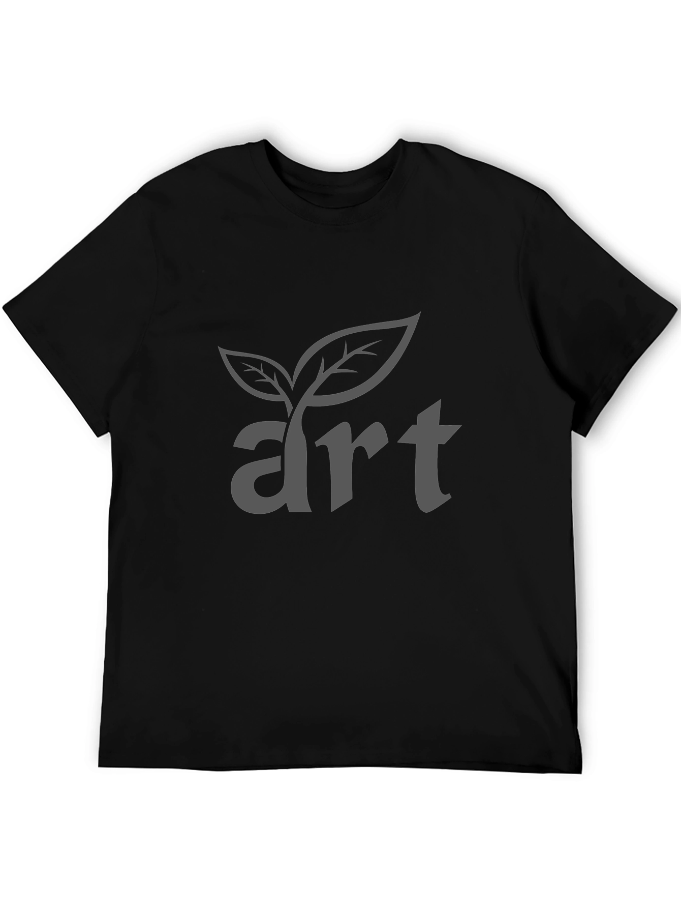 Black Nature Art T-Shirt - Eco-Friendly Design view 5