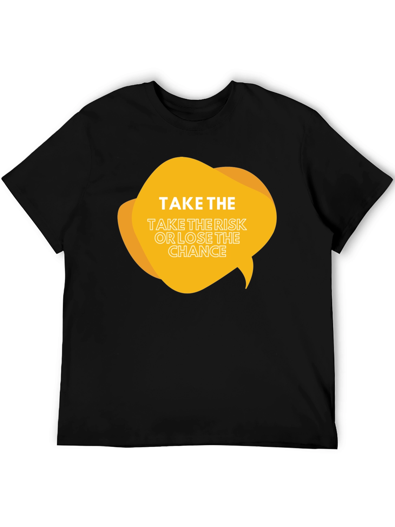 Black Risk Taker Graphic Tee - Black Cotton Blend Shirt view 5