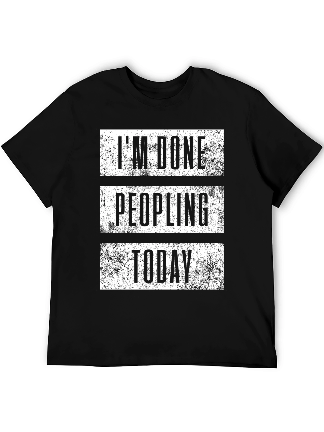 Black I'm Done Peopling Today Graphic Tee - Black view 5