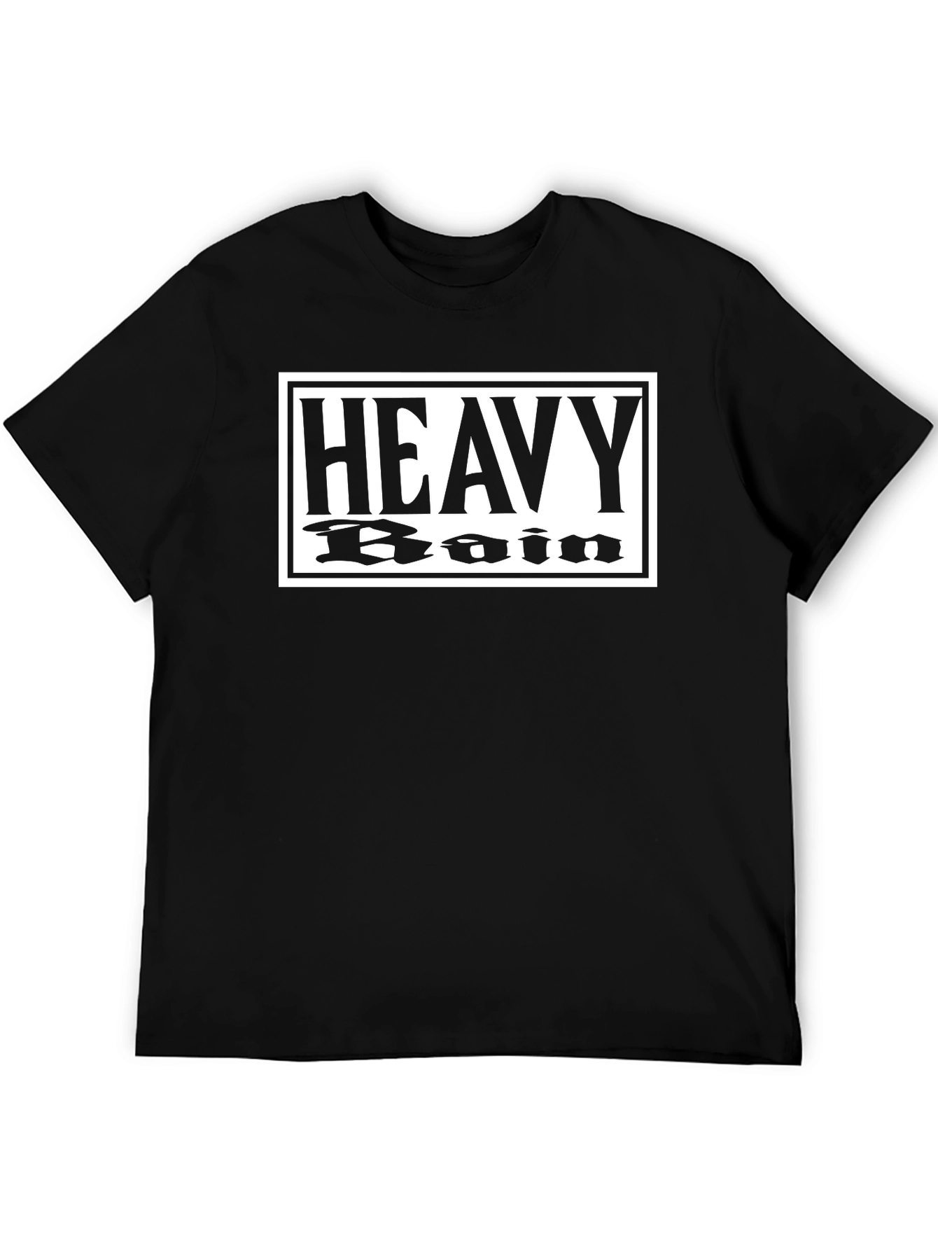 Black Heavy Rain Black T-Shirt view 5