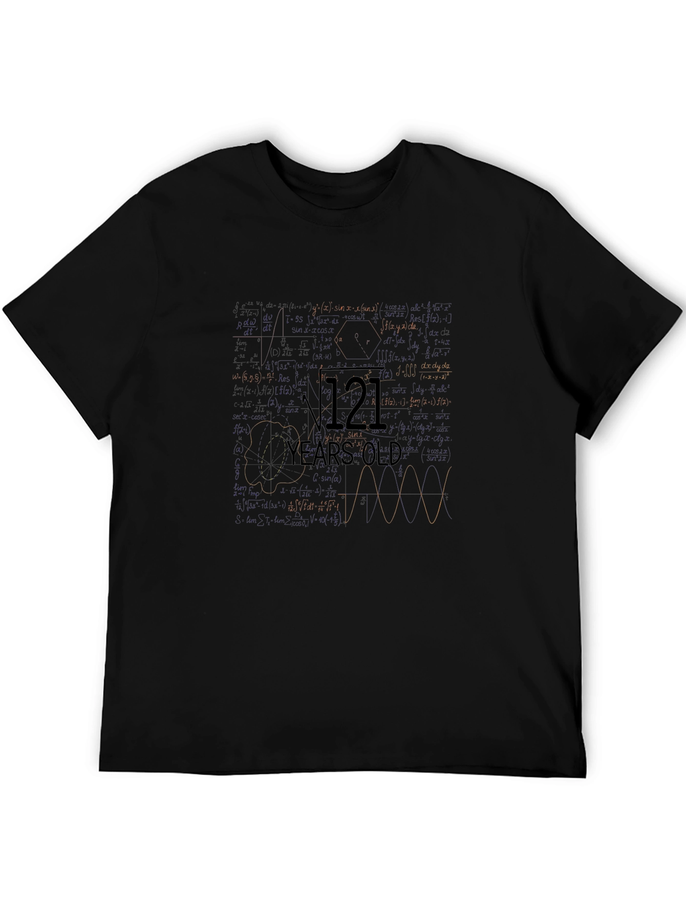 Black Math 11 Years Old T-Shirt, Black view 5