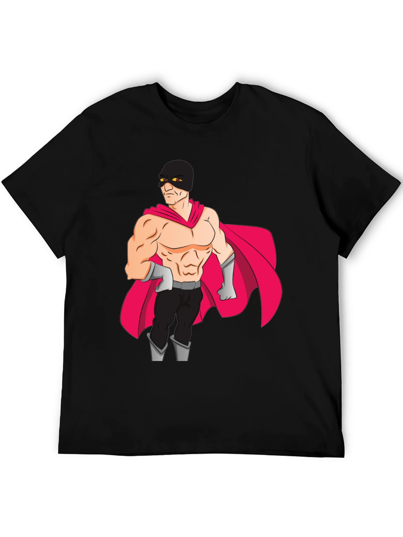 Black Superhero Graphic Black T-Shirt view 5
