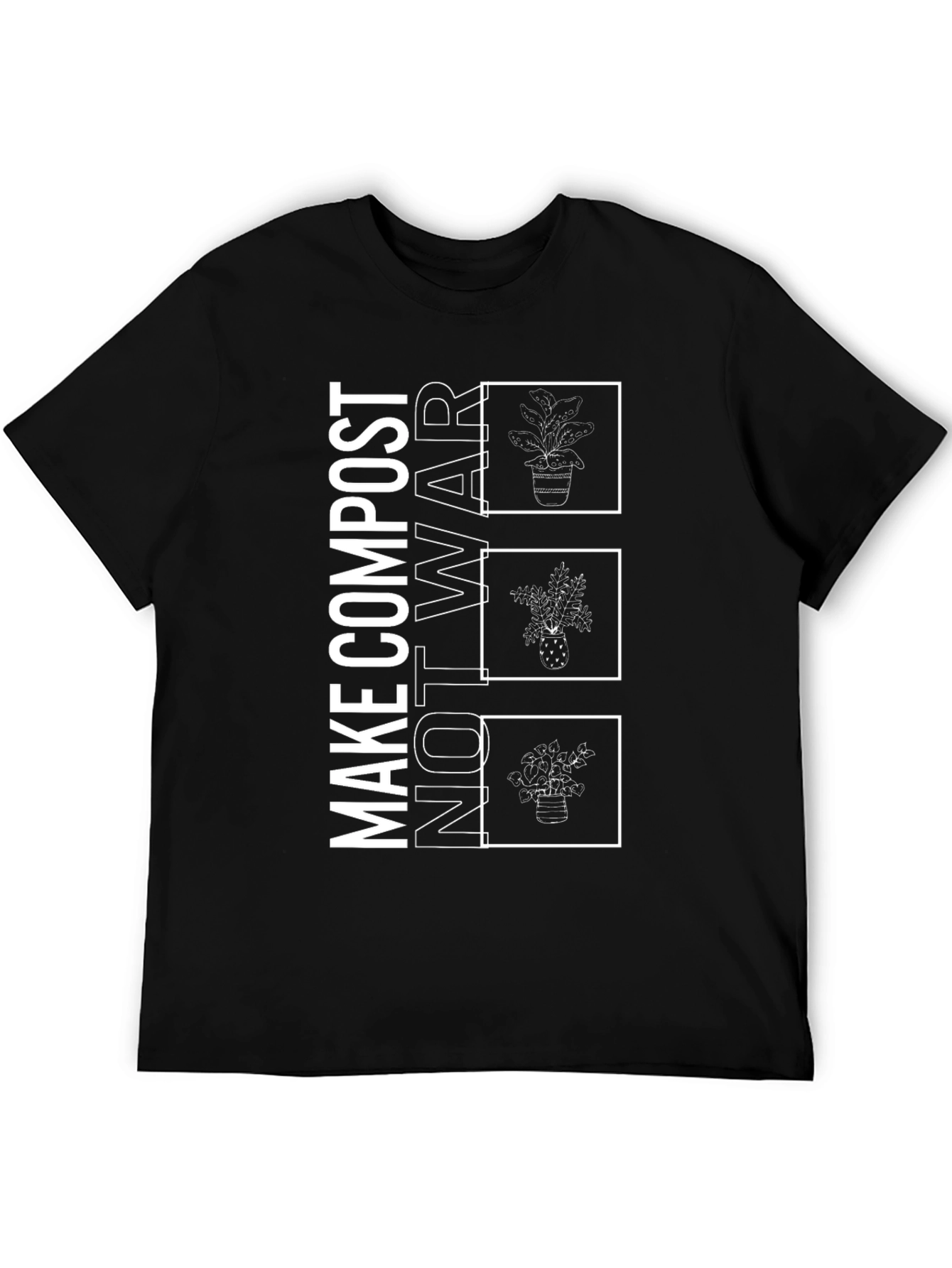Black Make Compost Not War T-Shirt view 5