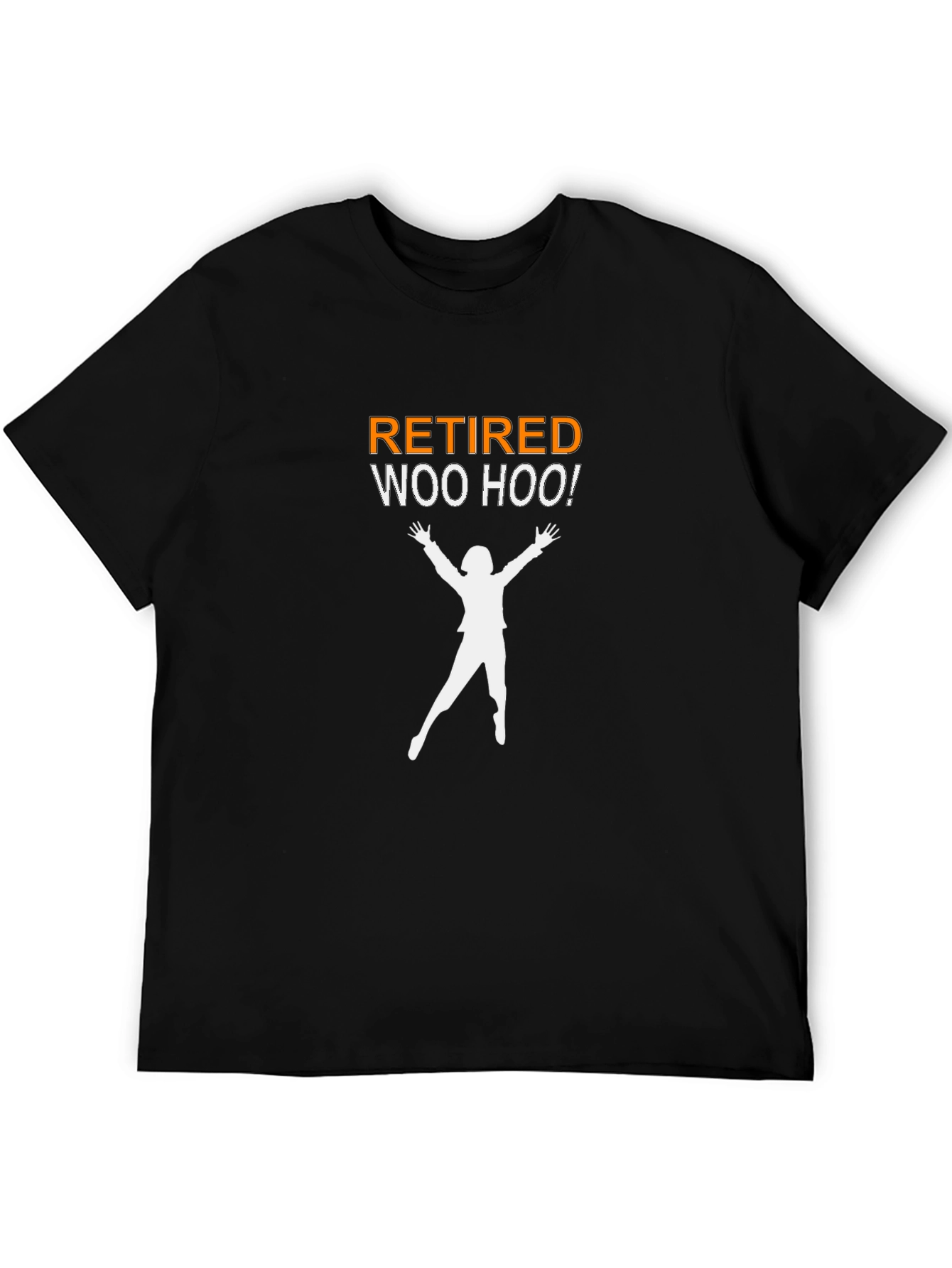 Black Retired Woo Hoo! Graphic T-Shirt view 5
