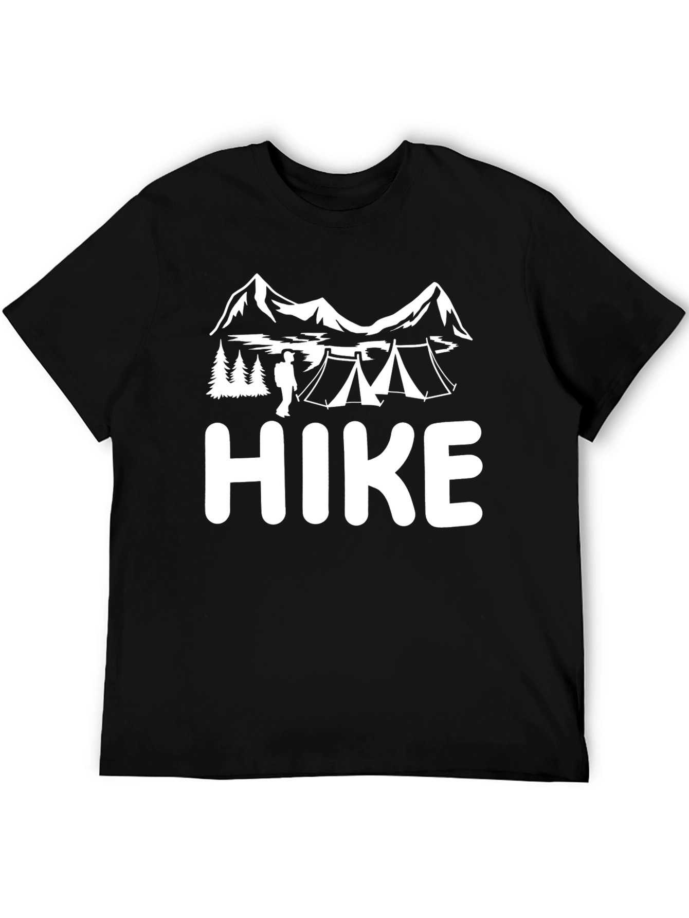 Black Hike Adventure T-Shirt - Black Cotton Tee view 5